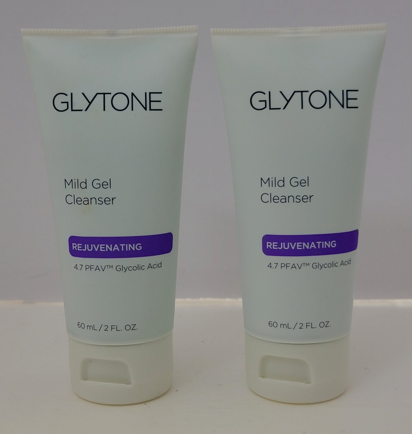 2 tubes - GLYTONE REJUVENATING Mild Gel Cleanser 2 oz / 60 ml