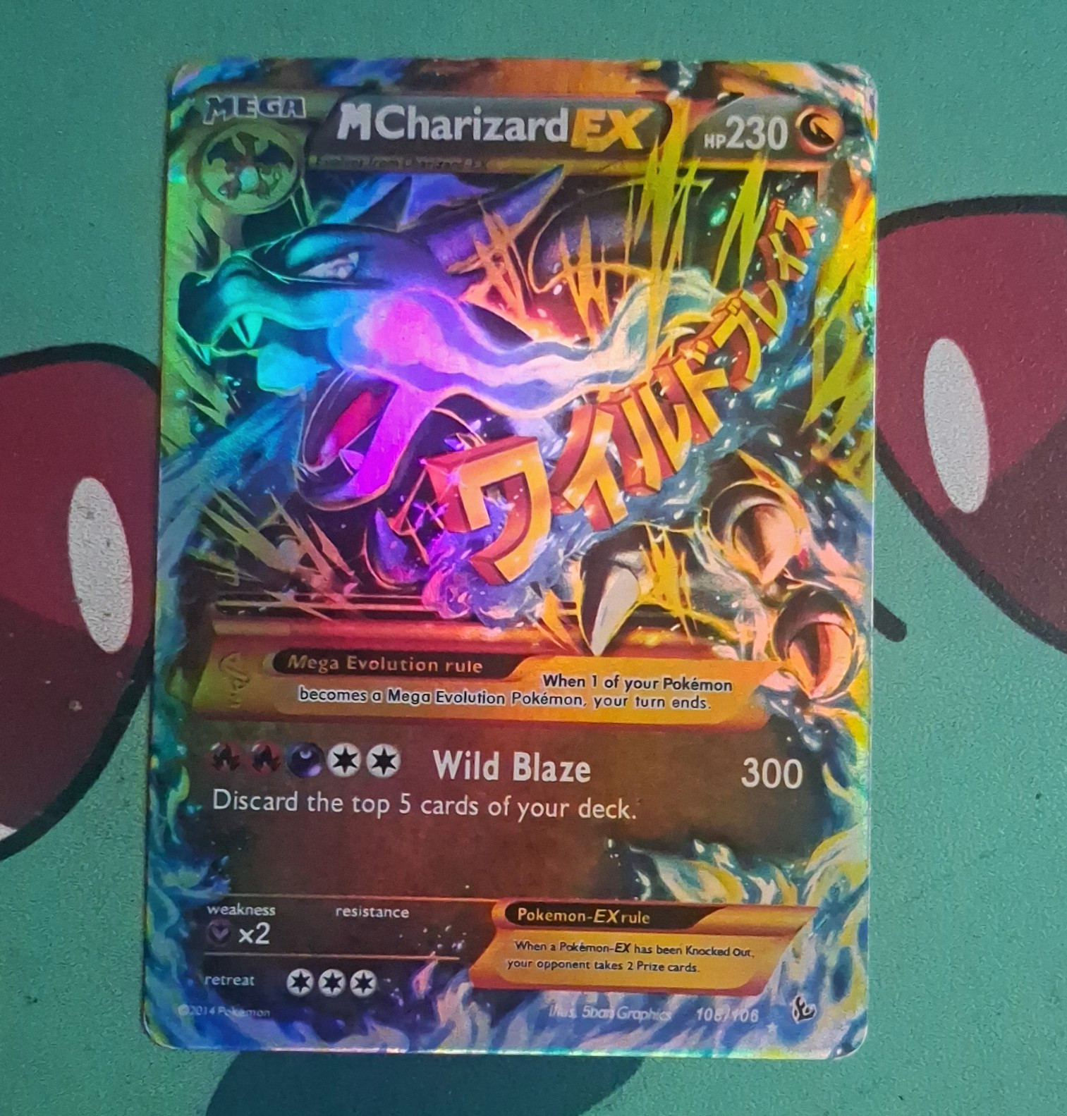 Nintendo Pokemon TCG M Charizard EX 101/108 Evolutions Full Art Holo