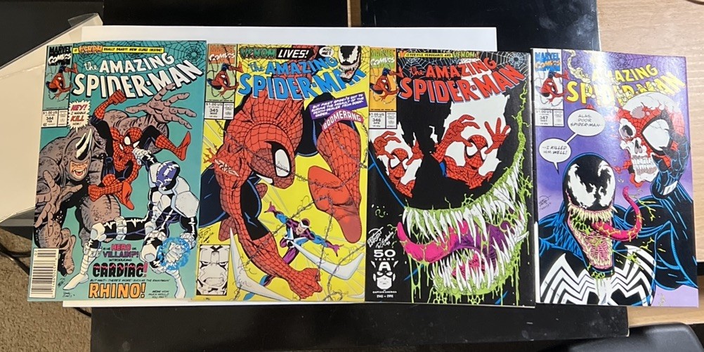 Amazing Spider-Man 344, 345, 346, 347 - comic lot venom, 1st Cletus Cassidy Amazing Spider-Man 344, 345, 346, 347 - comic lot venom, 1st Cletus Cassidy