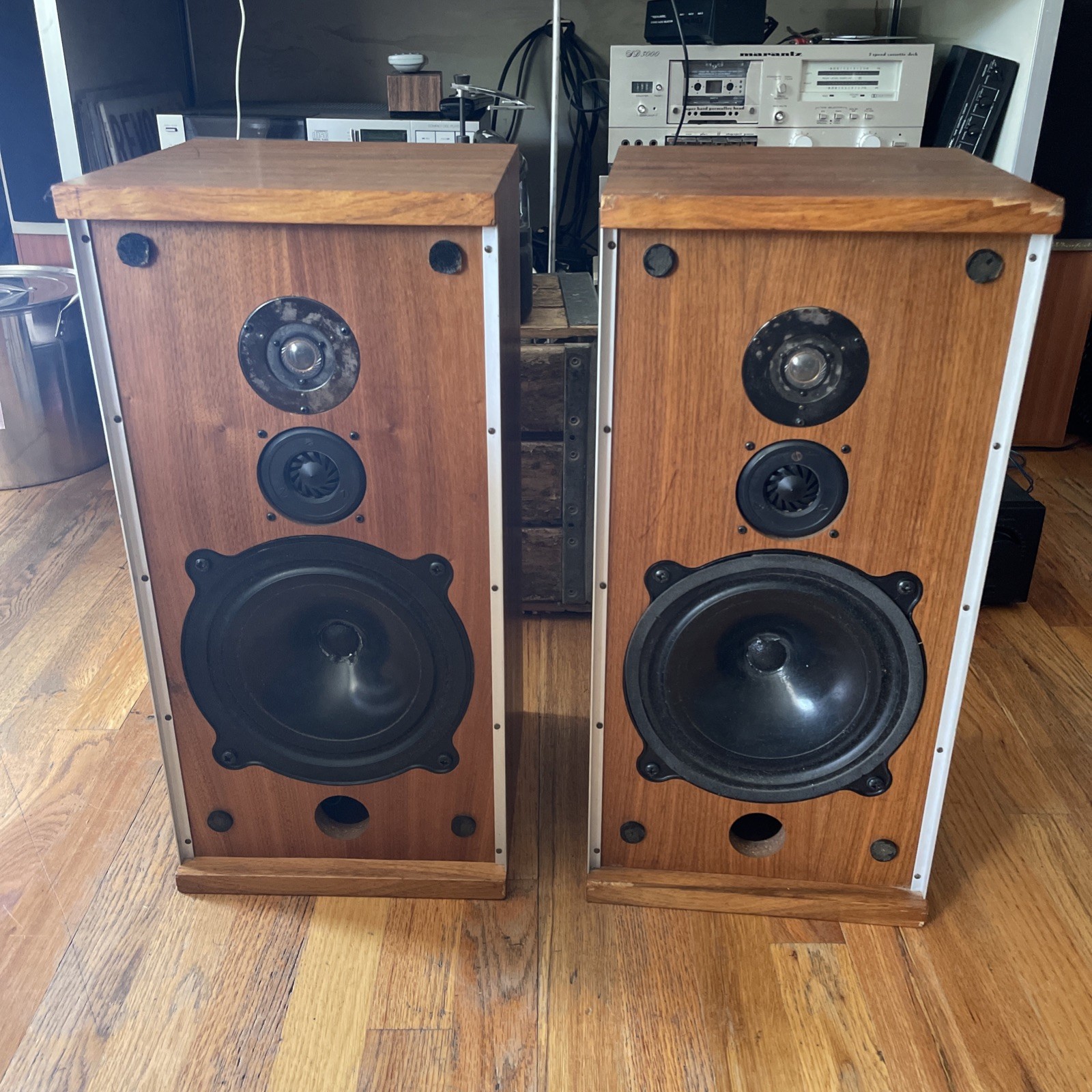 B&W DM4 Speakers Pair Bowers & Wilkins England Fully Tested & Working See Video