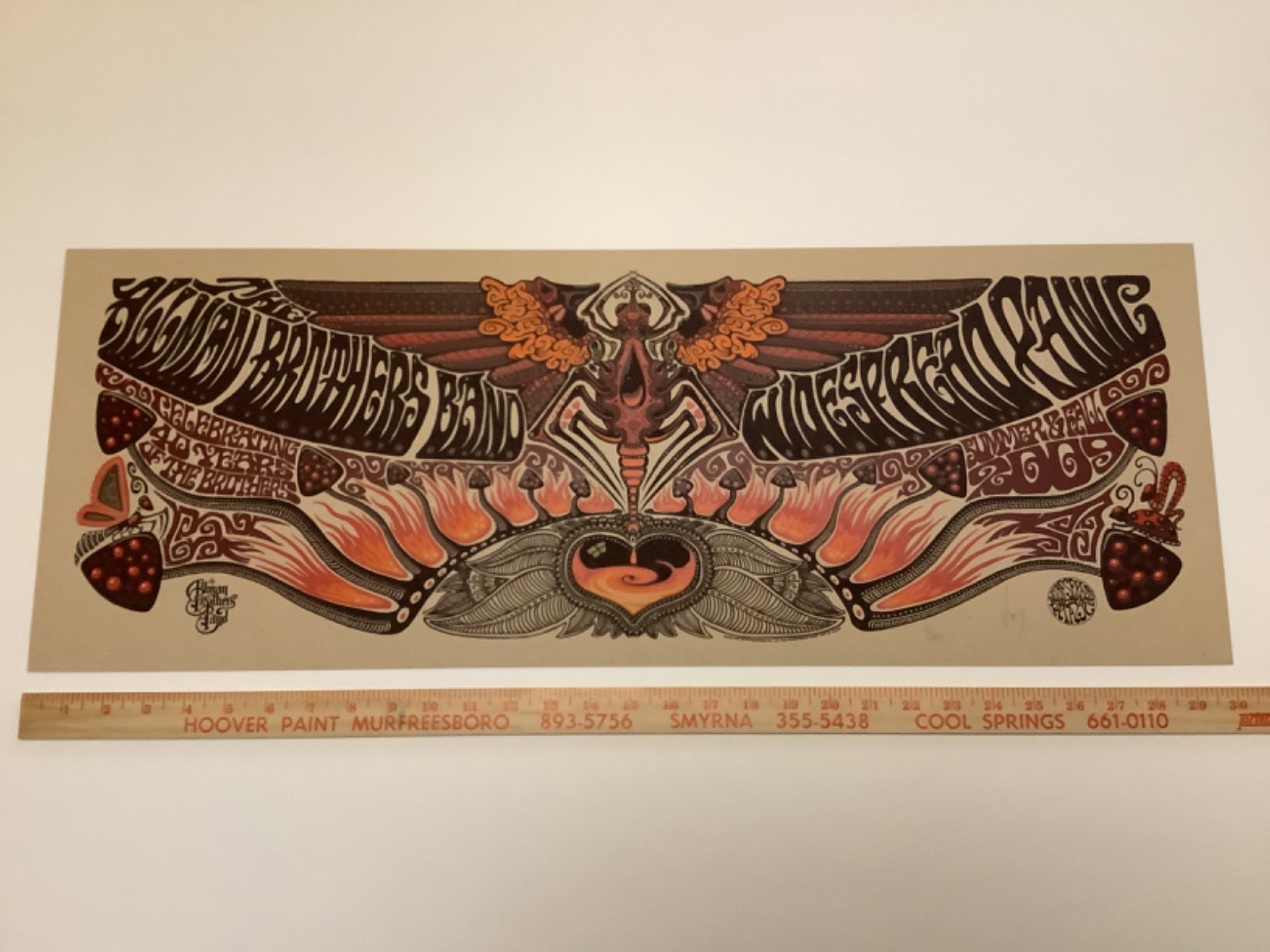 ALLMAN BROTHERS WIDESPREAD PANIC 2009 Tour Poster #1/1800 JEFF WOOD Signed RARE ALLMAN BROTHERS WIDESPREAD PANIC 2009 Tour Poster #1/1800 JEFF WOOD Signed RARE