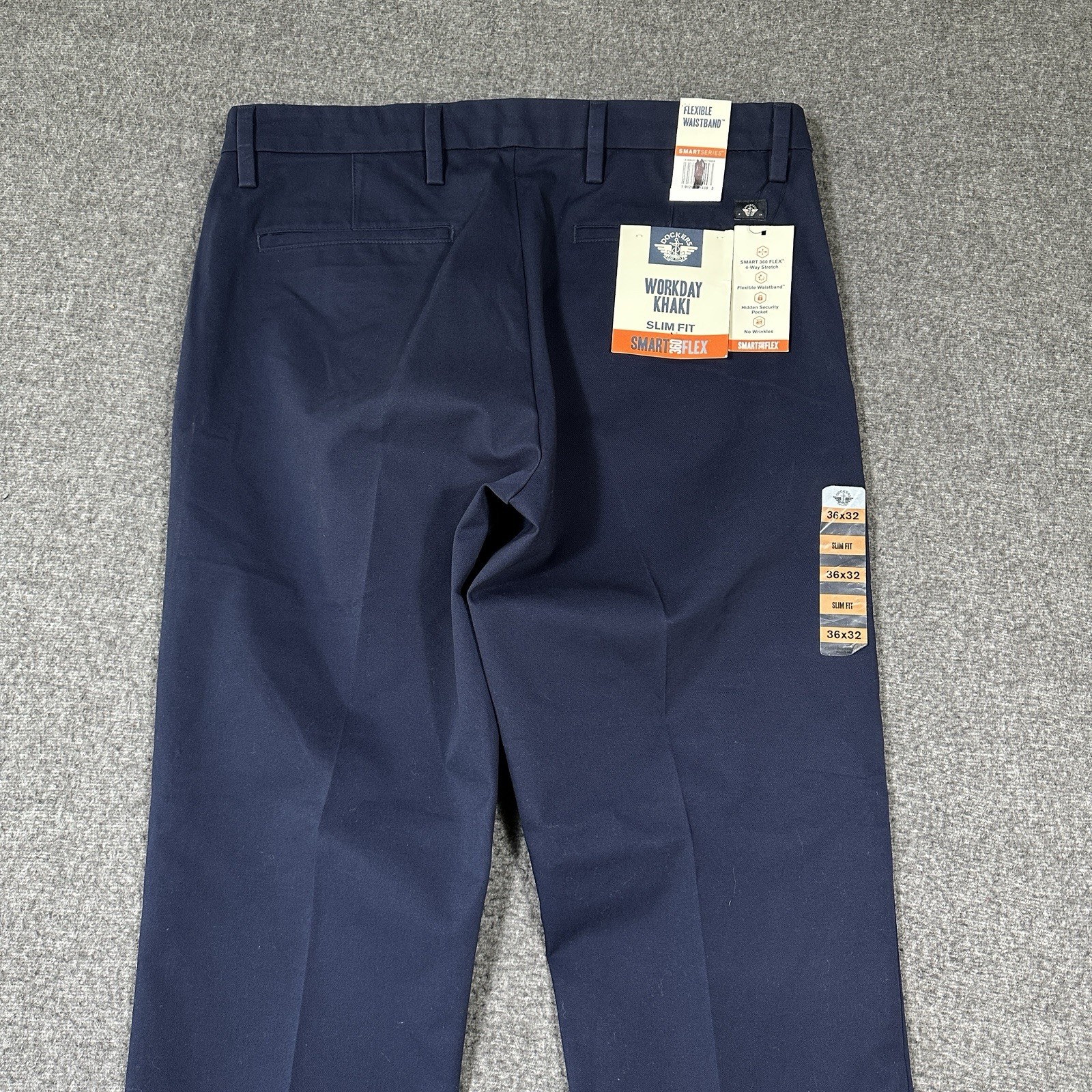 Dockers Workday Navy Blue Khaki Slim Fit Smart 360 Flex Pants Mens 36x32 NWT Dockers Workday Navy Blue Khaki Slim Fit Smart 360 Flex Pants Mens 36x32 NWT