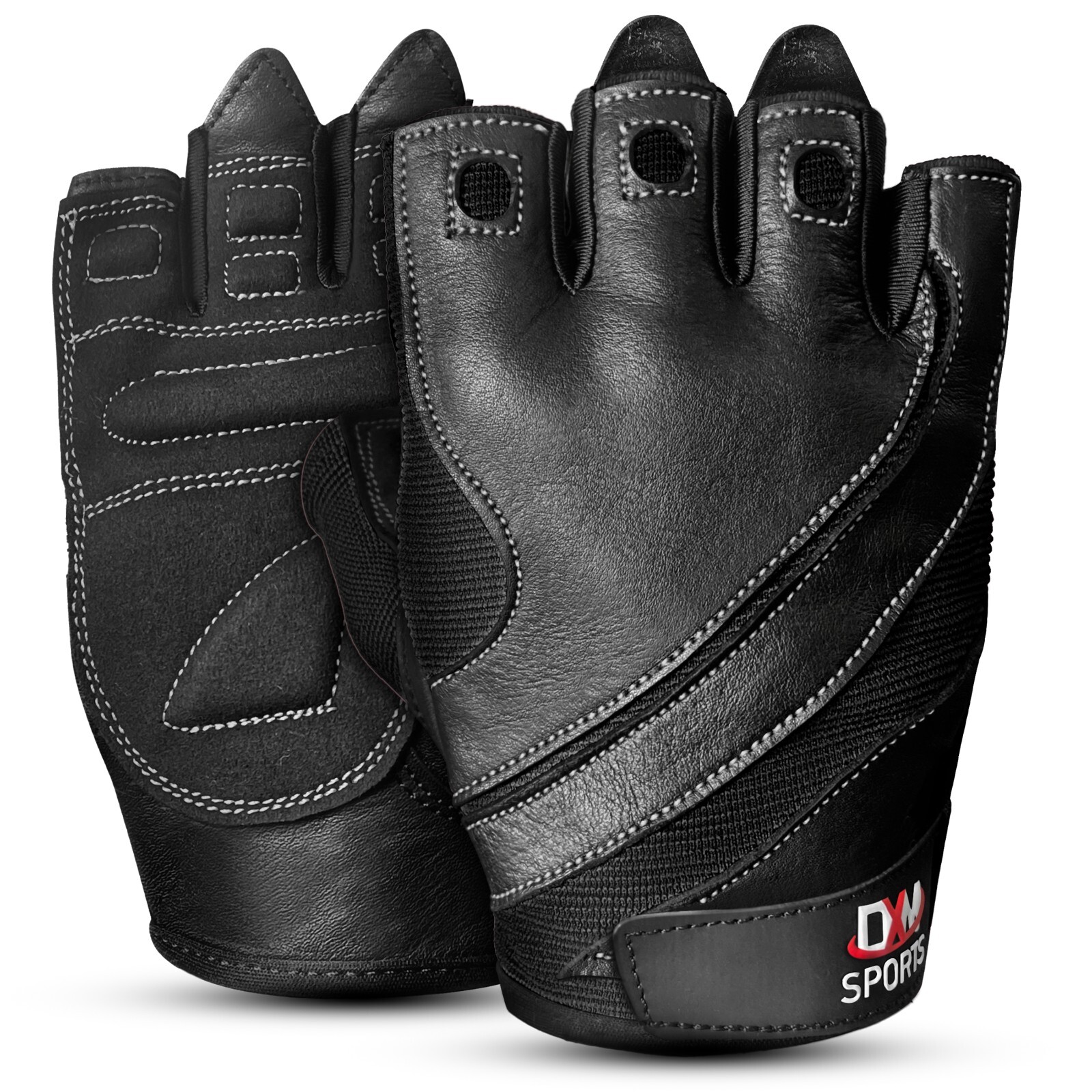 DXM SPORTS Men Workout Gloves Fitness Training Leather Gym Weight Lifting Gloves