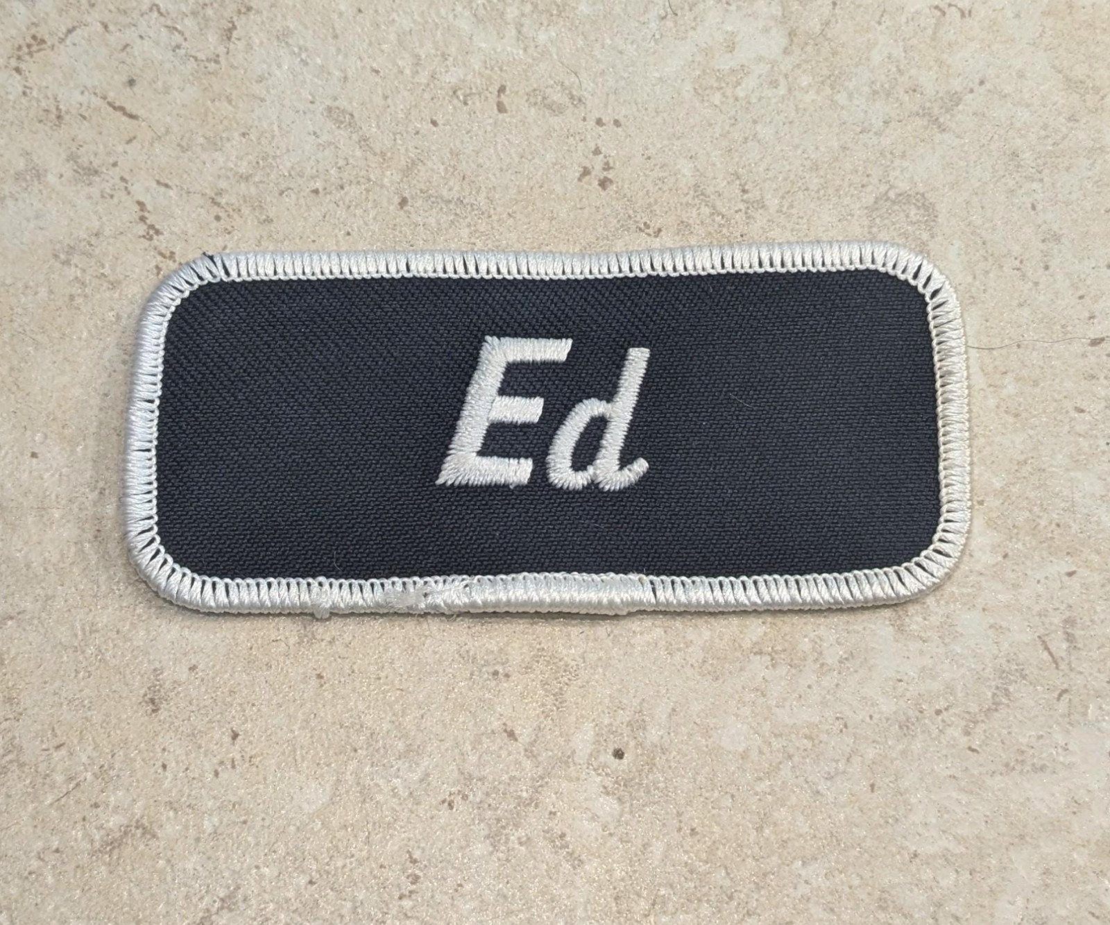 DEADSTOCK 1970s - 1980s ED Rectangular Shaped Embroidered PATCH DEADSTOCK 1970s - 1980s ED Rectangular Shaped Embroidered PATCH