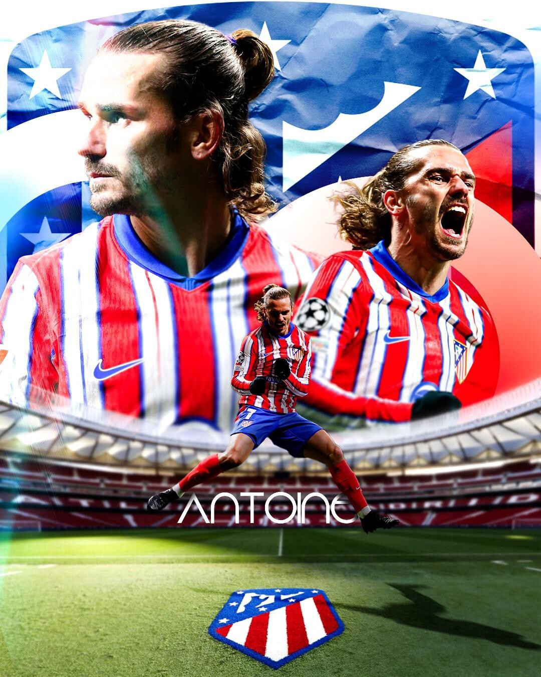 Poster Antoine Griezmann Atletico Madrid size A3 (45x32 cm) ir.dezign Poster Antoine Griezmann Atletico Madrid size A3 (45x32 cm) ir.dezign