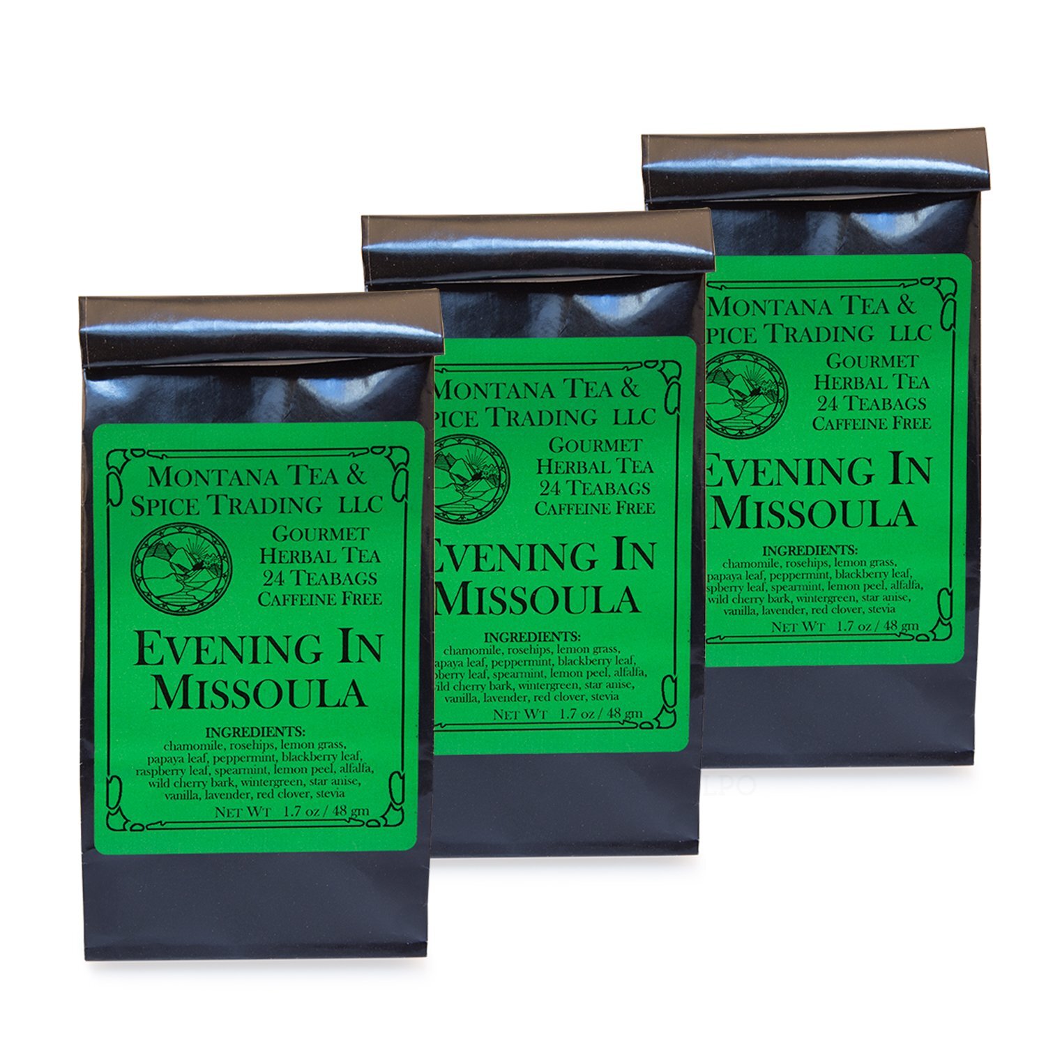 Evening in Missoula Herbal Tea 24 Count Caffeine Free Exotic Blend Sachets Evening in Missoula Herbal Tea 24 Count Caffeine Free Exotic Blend Sachets