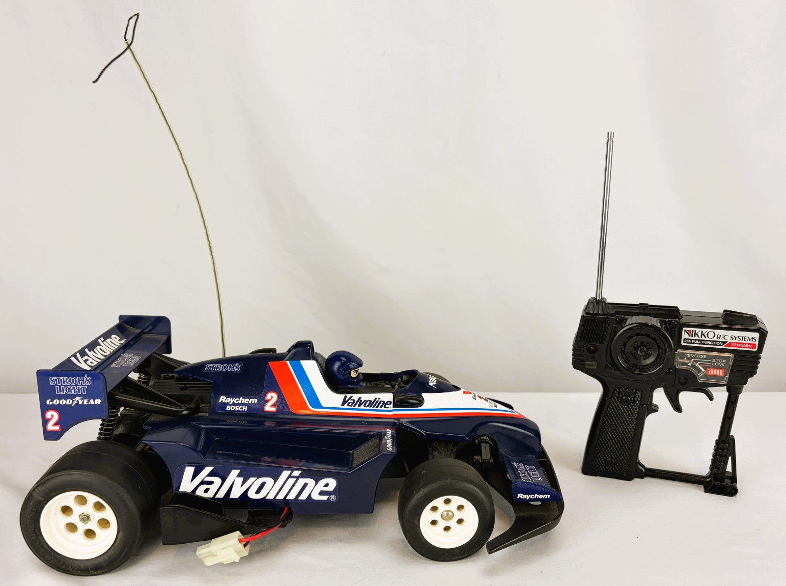 Vintage Nikko Valvoline Indy RC Car Transmitter Stroh\'s #2 NOS Unused Japan Vintage Nikko Valvoline Indy RC Car Transmitter Stroh\'s #2 NOS Unused Japan