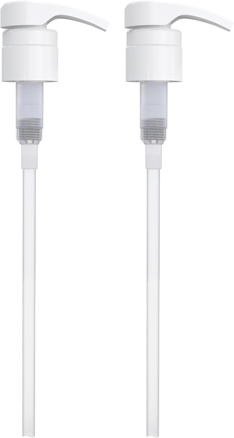 1or2 White Replacement Pumps for 1 Liter (33.8oz) Bottles Shampoo and Condition