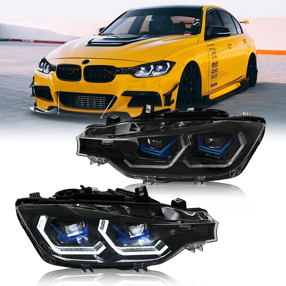 Pair LED Headlight For 2013-2019 BMW 3 Series F30 320i 340i 330i Front Headlamp