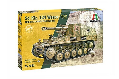 Italeri SdKfz 124 Wespe Tank - Plastic Model Military Vehicle Kit - 1/72 Scale
