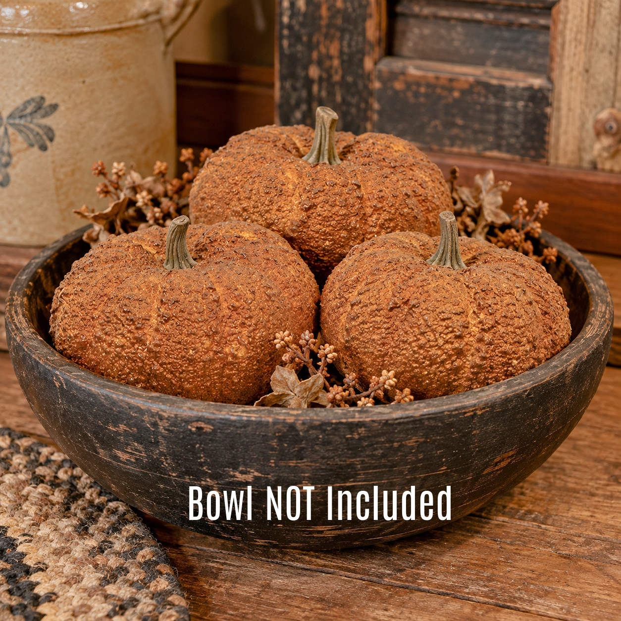New Country Primitive Rustic SET 3 SMALL BUMPY PUMPKINS Bowl Filler Fall 4 New Country Primitive Rustic SET 3 SMALL BUMPY PUMPKINS Bowl Filler Fall 4