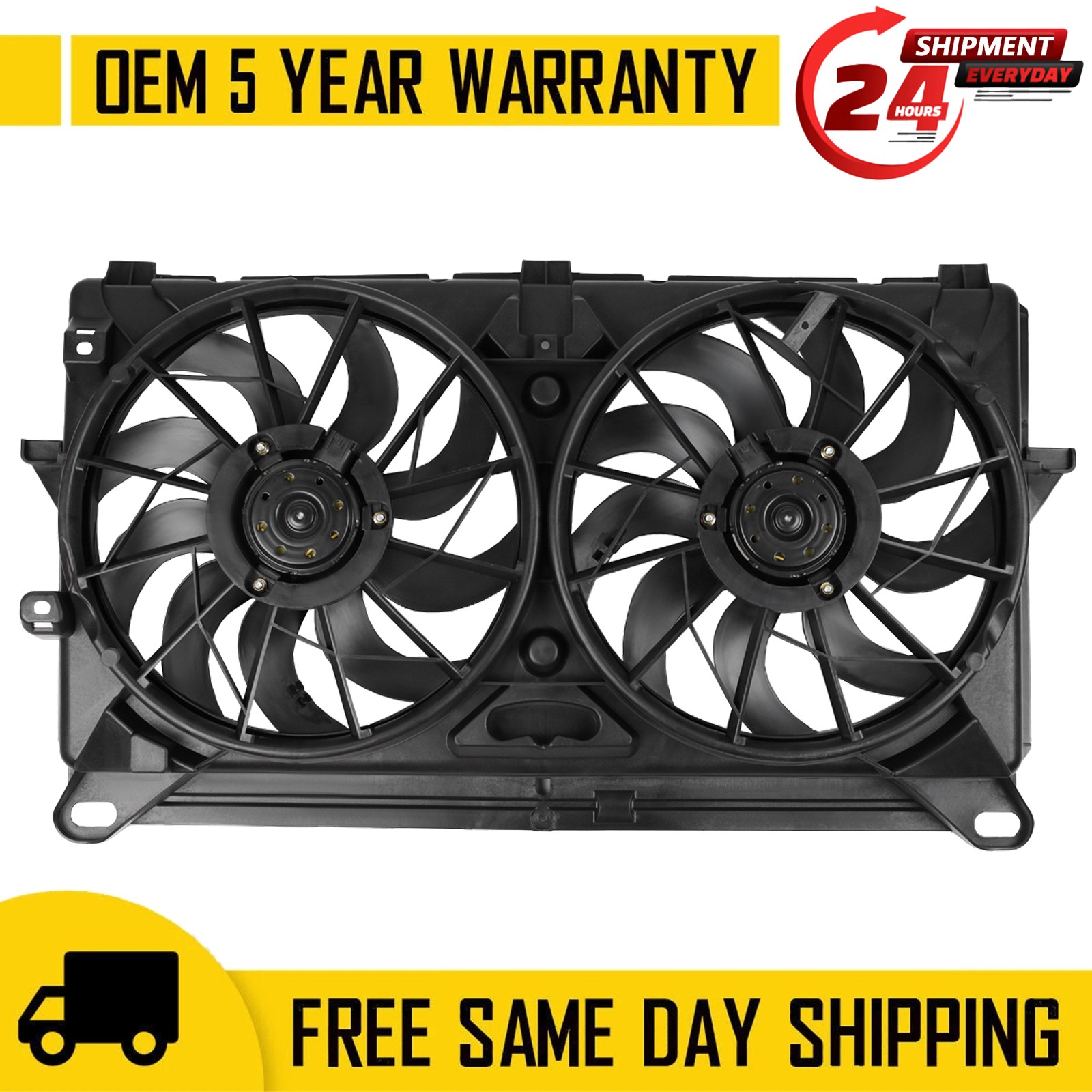 For 2007-2014 Chevy Silverado 1500 Tahoe GMC Yukon Radiator Cooling Fan Assembly