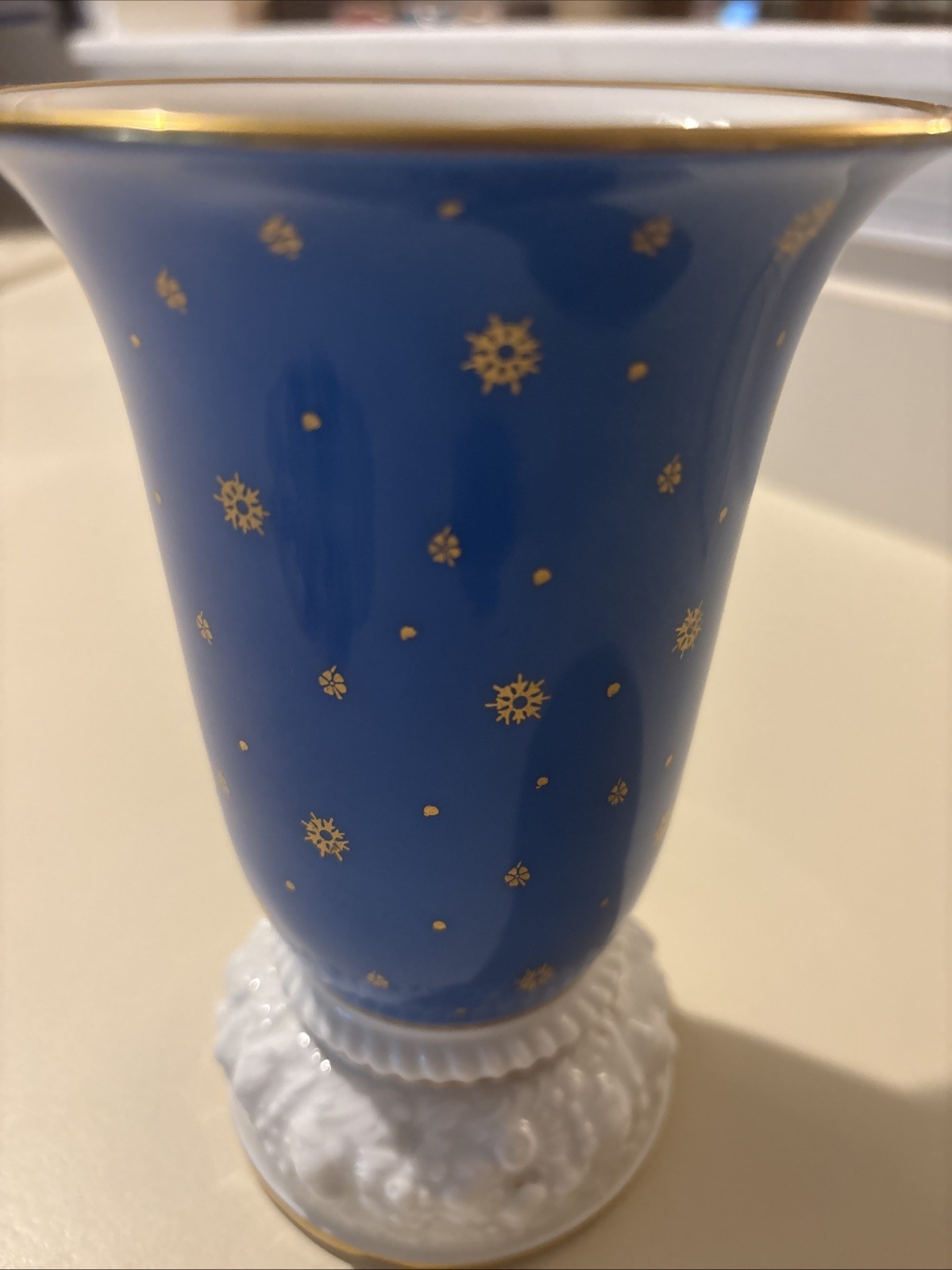 Rosenthal Germany Cobalt Porcelain Vase w/Gold Accents