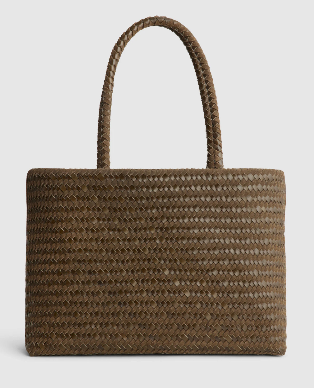 Madewell The Signature Woven Tote in Suede & Leather Faded Olive New With Tag