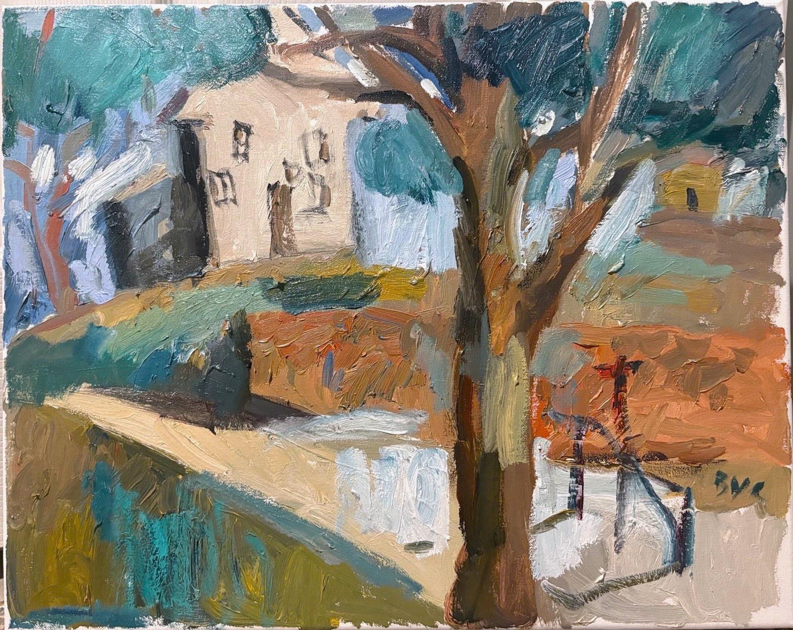 Surrealism Western Cityscape Oil Painting 16”x20” Canvas Original Signed Surrealism Western Cityscape Oil Painting 16”x20” Canvas Original Signed