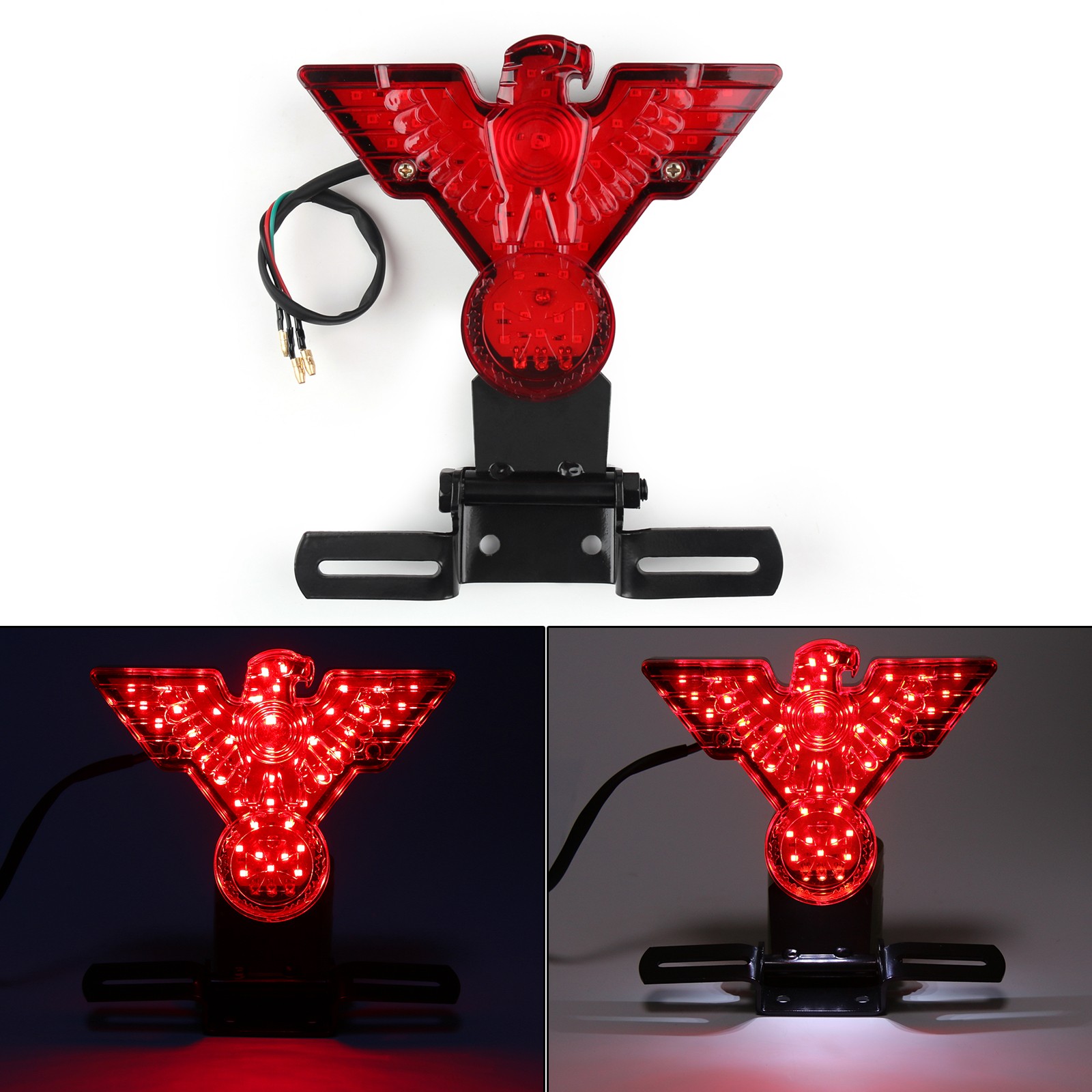 Red LED Warbird Tail Brake Light Replacement For Chopper Softail Sportster