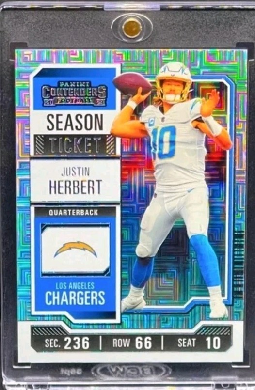 Justin Herbert RARE MOJO REFRACTOR INVESTMENT CARD SSP PANINI MVP ROY MINT