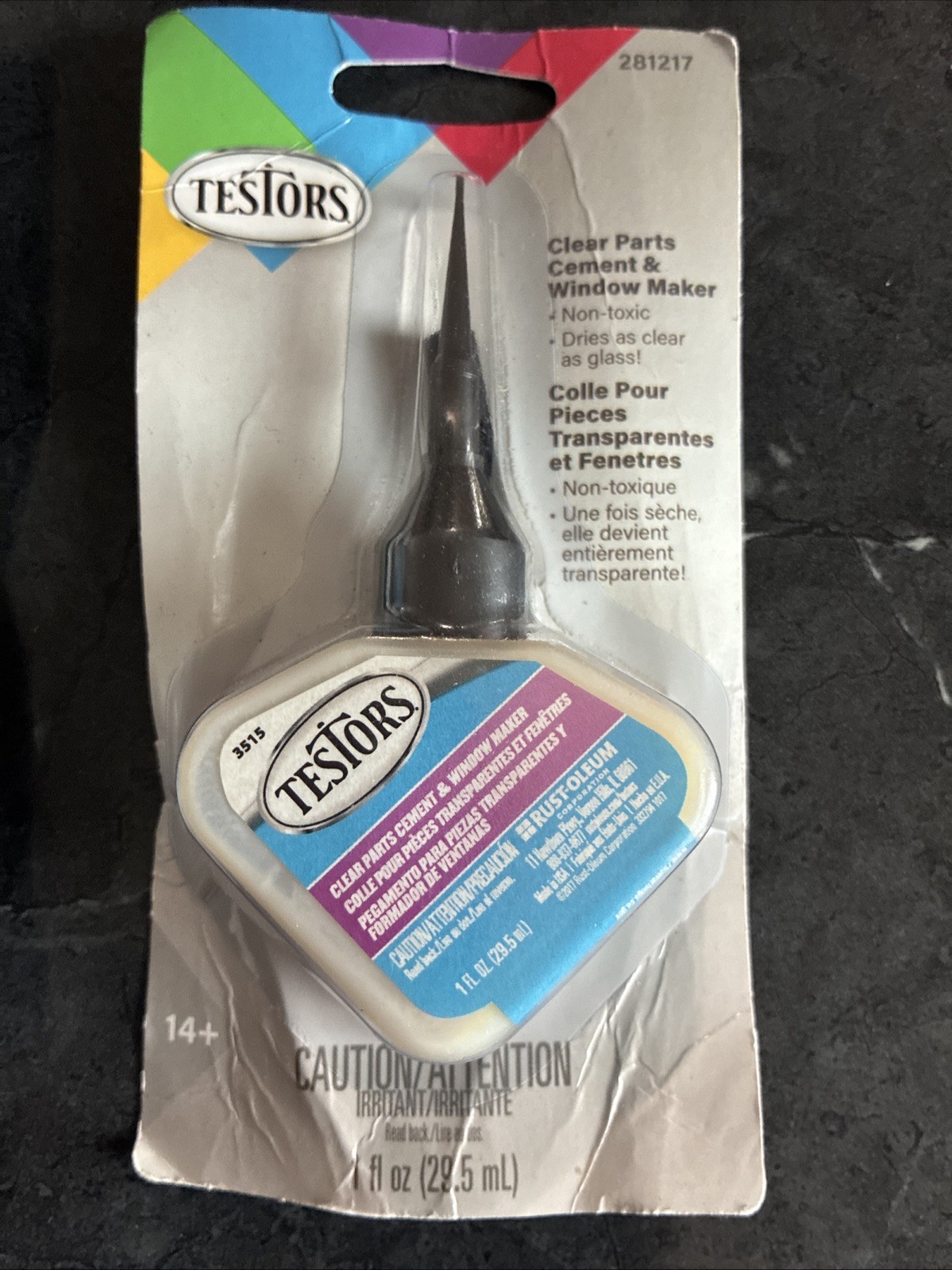 Testors Clear Parts Cement & Window maker for Model Kits Craft 1oz w/ Applicator
