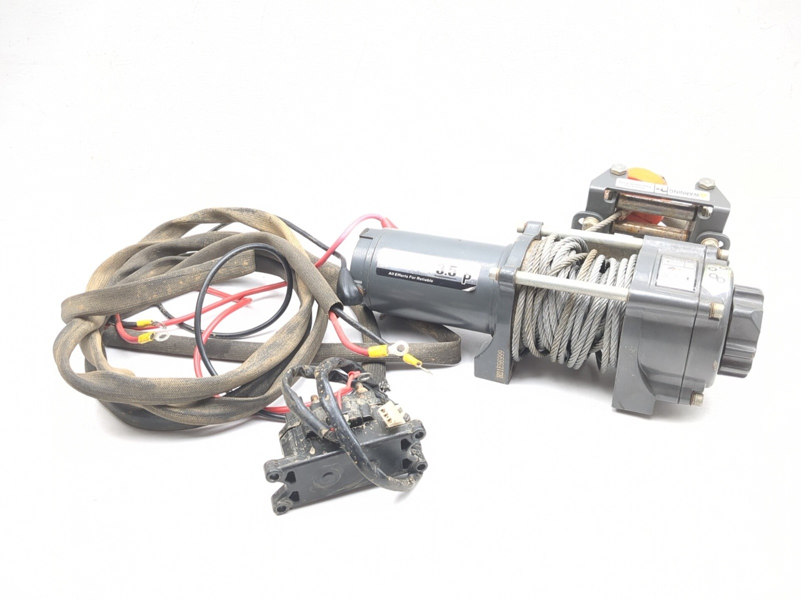 20-24 SSR Bison 400U RUNVA 35P Front Winch & Solenoid Assembly 2MU8020200