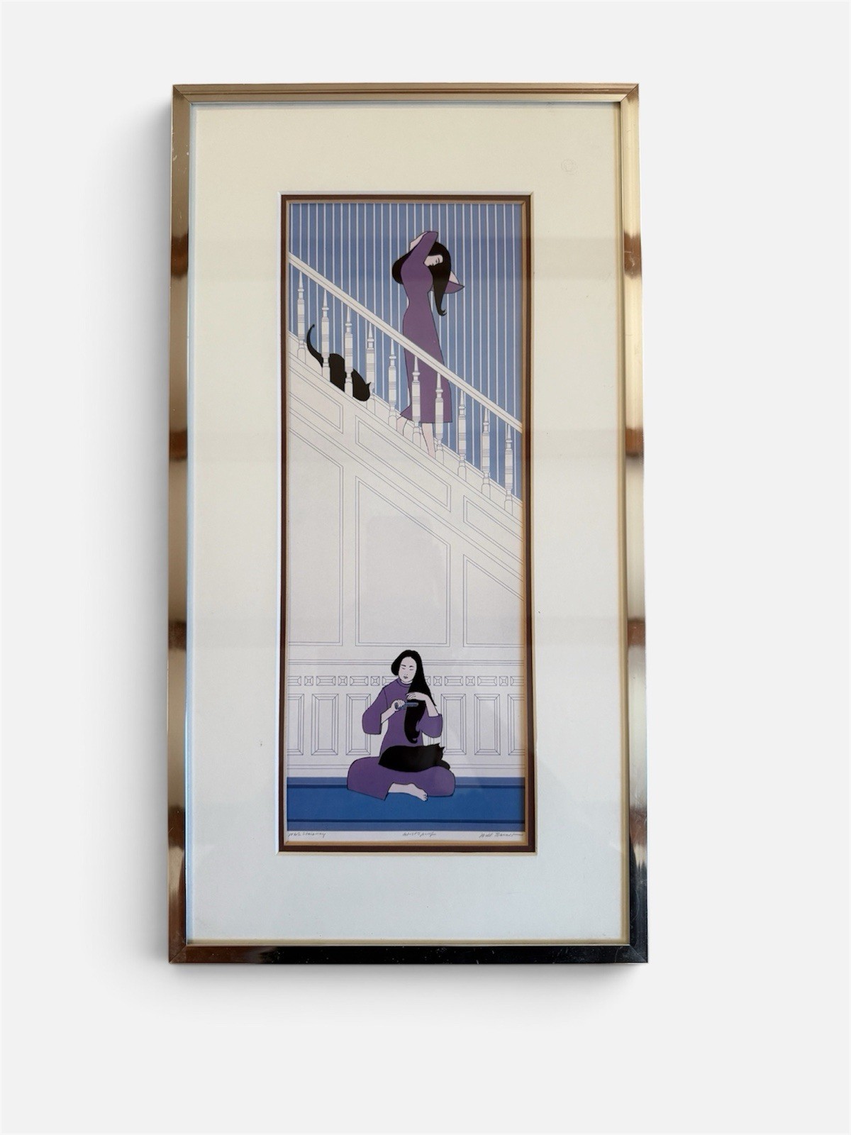 Will Barnet The White Stairway Signed Artist Proof A/P Framed Print