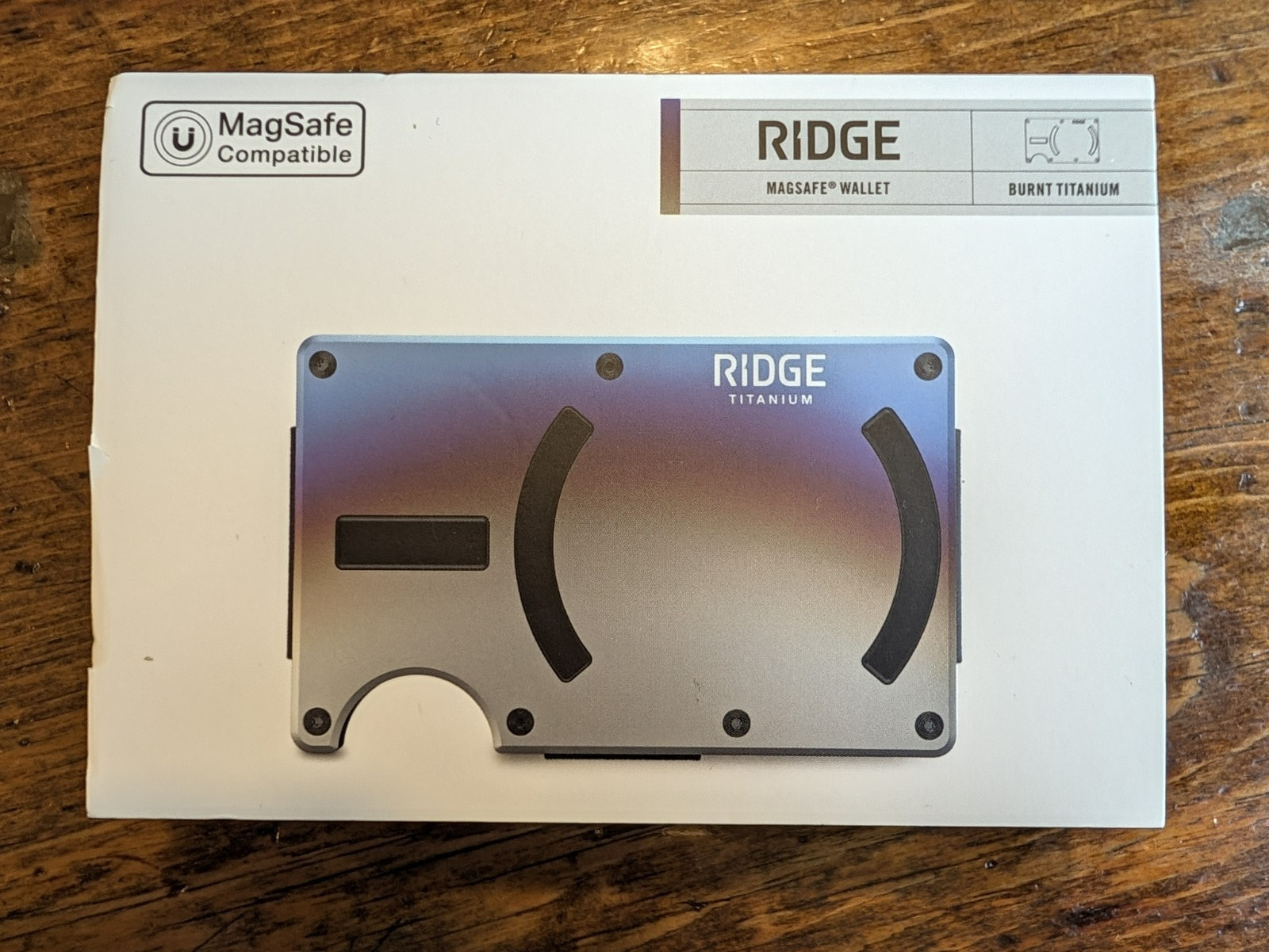 Ridge Wallet for MagSafe w/ Cash Strap BURNT TITANIUM AUWTI249800