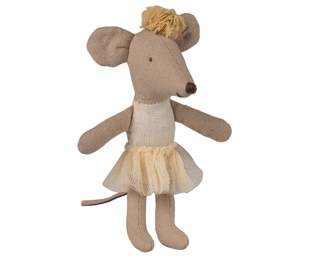 Maileg Ballerina mouse, Little sister - Off white 