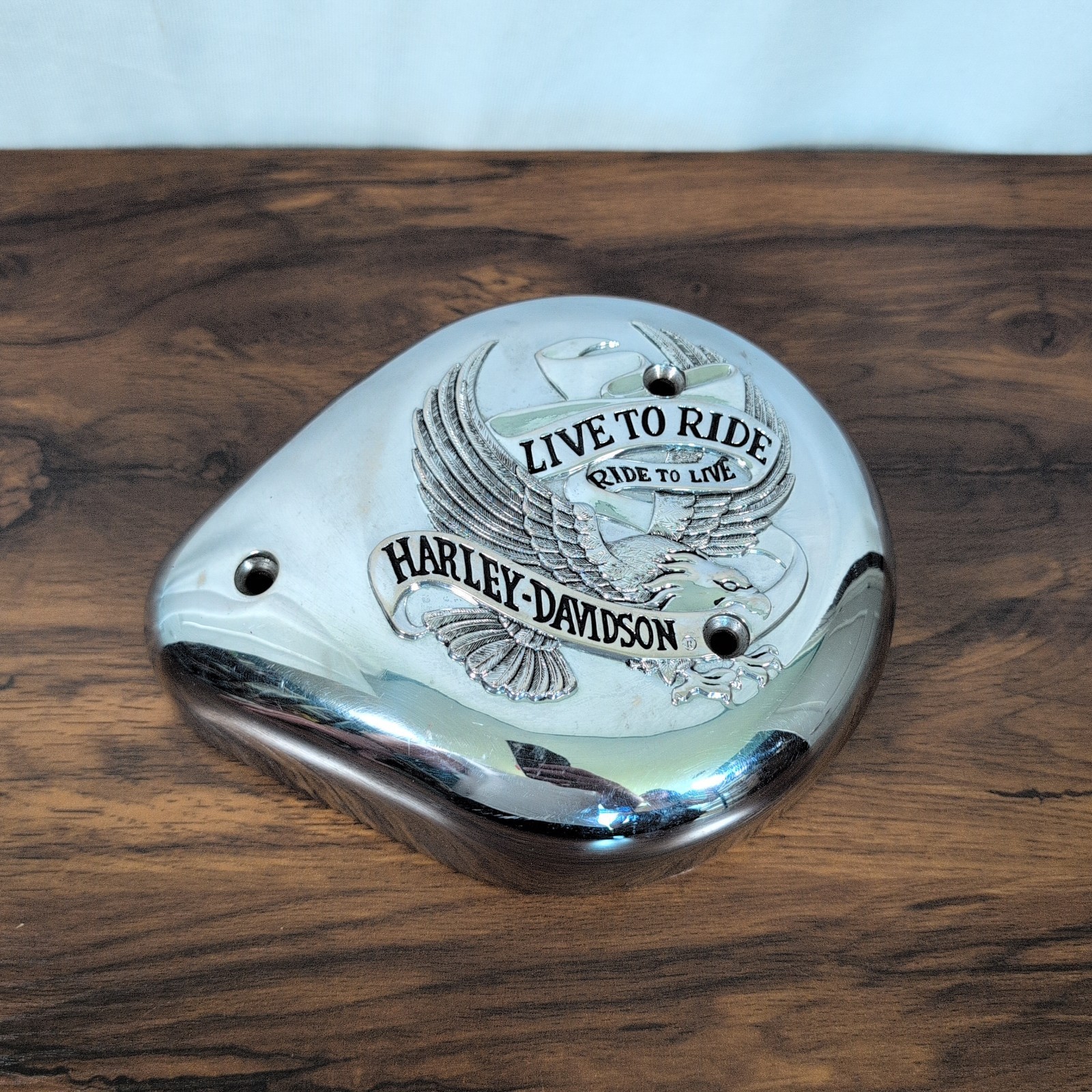 Vintage Harley Davidson “Live To Ride” Tear Drop Air Cleaner Cover