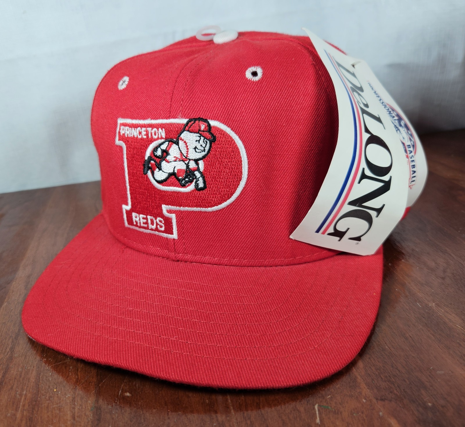 VTG PRINCETON REDS DeLong Snapback Cap,Defunct Minor League MLB NOS CINCINNATI 