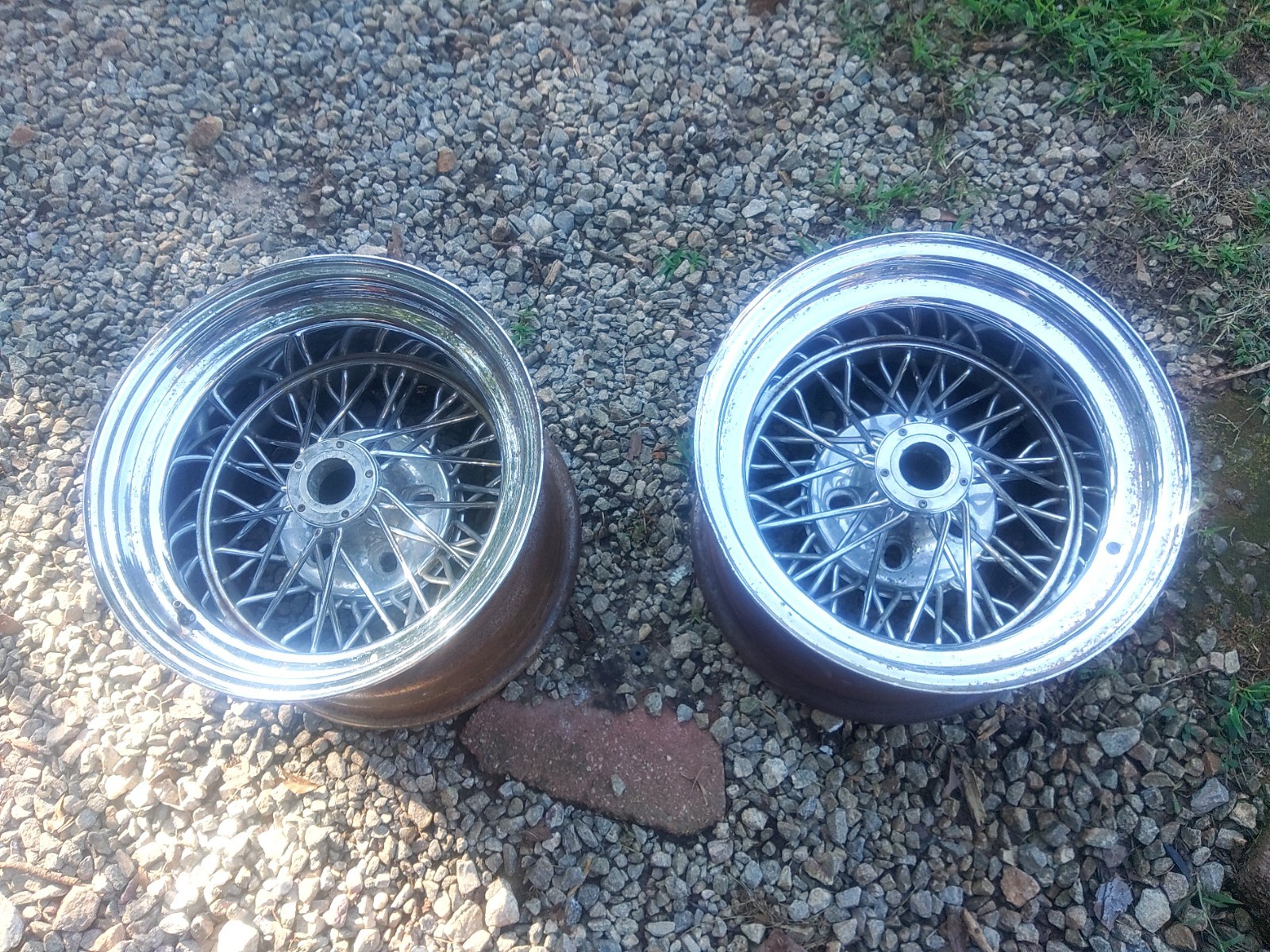 Two Cragar  Wire Wheels  15x10 Unilug 4.5/4.75/5” Rims 