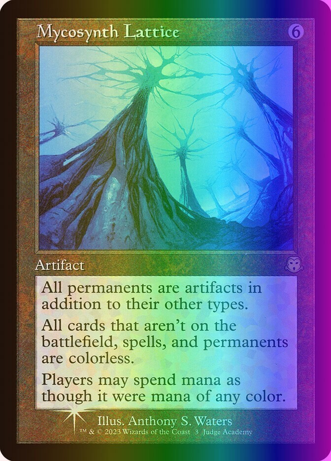 MTG Magic the Gathering Mycosynth Lattice (3/10) Judge Gift Cards 2023 LP FOIL MTG Magic the Gathering Mycosynth Lattice (3/10) Judge Gift Cards 2023 LP FOIL
