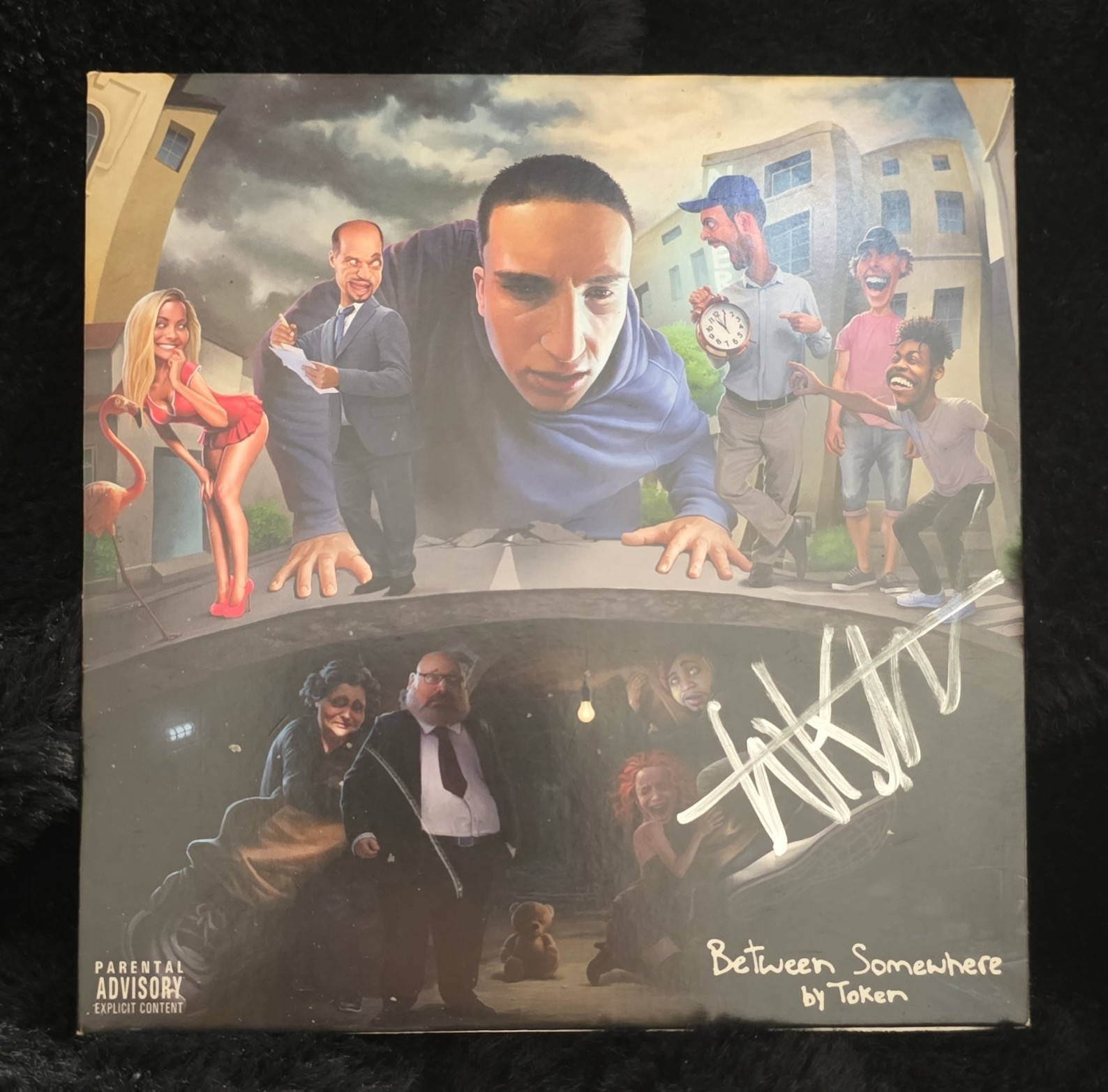 SIGNED SLEEVE Token Between Somewhere CD SLEEVE ONLY - NO DISC