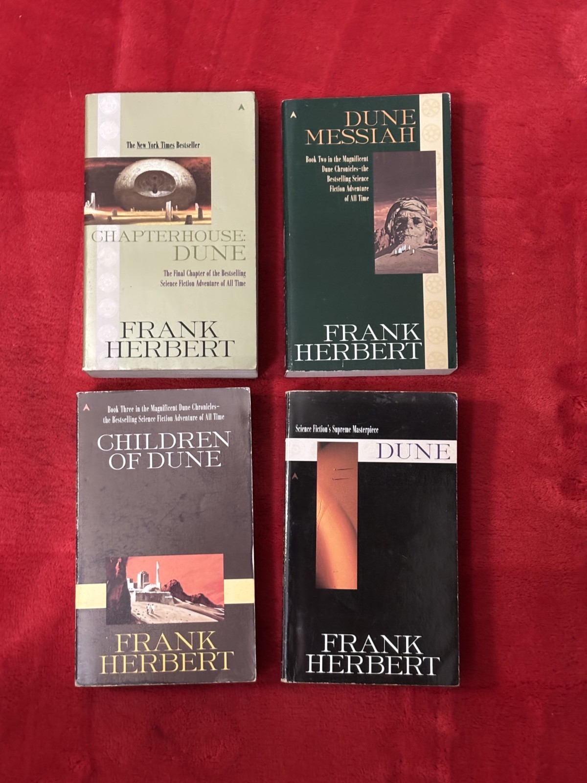 DUNE Original Ace Series By Frank Herbert Books 1,2,3,6 Lot Paperback Set