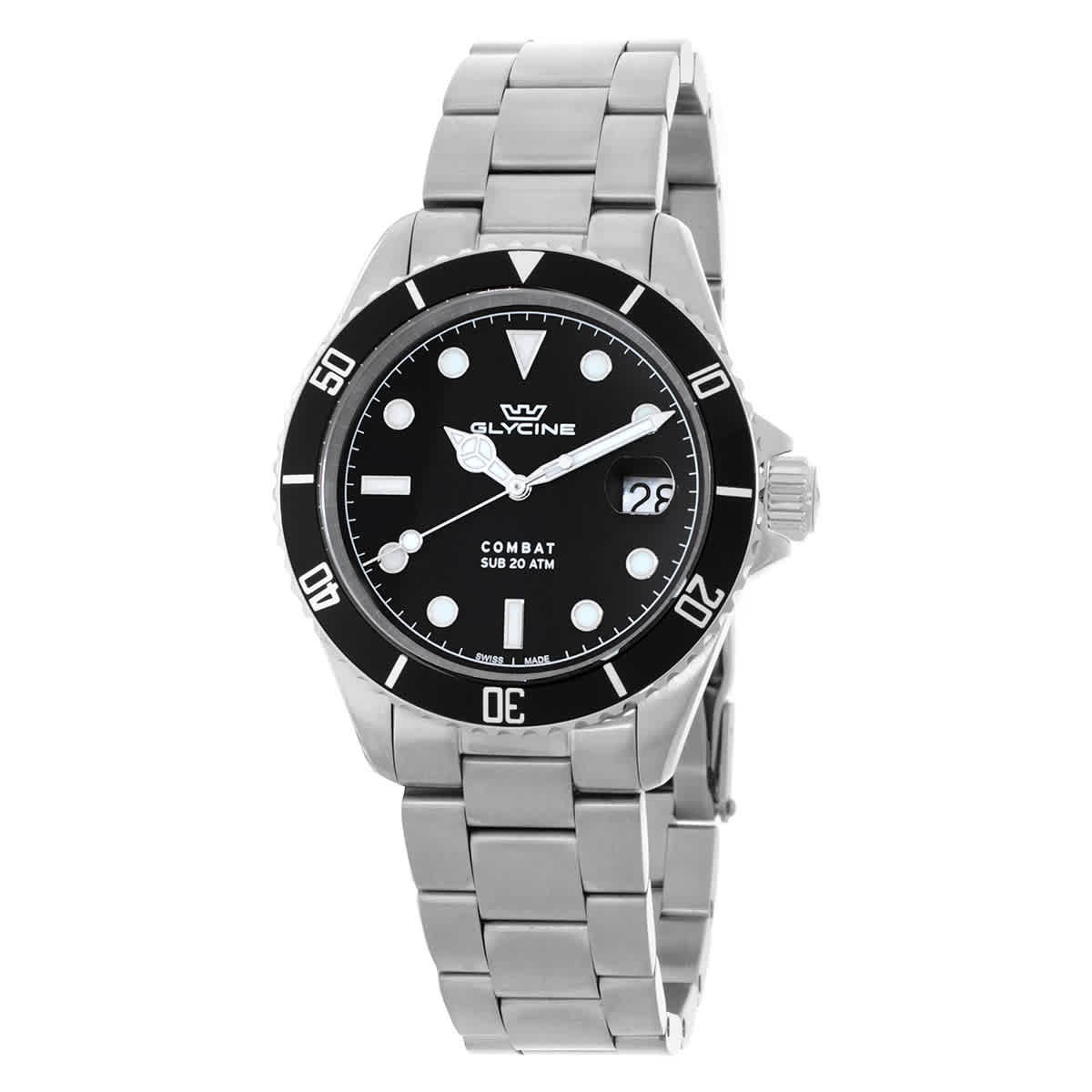 Glycine Combat Quartz Black Dial Men\'s Watch GL1060