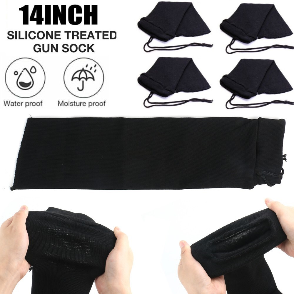 4Pcs 14 inch Silicone Gun Socks Treated Sleeve Shooting Cover for Gun Protection