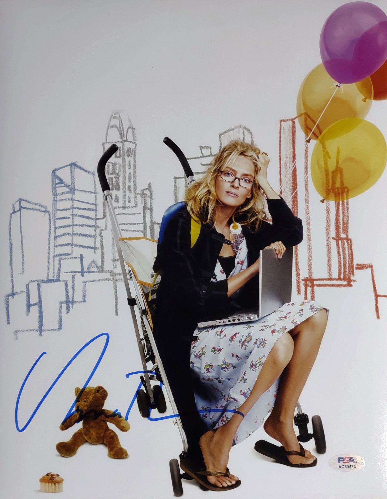 ONE TIME SALE Uma Thurman Signed Autographed 11x14 Photo PSA Authenticated