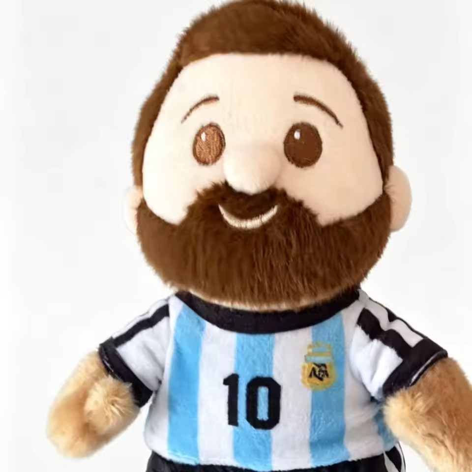 15CM Messi Argentina Plush Doll Figure Keychain Fan Collectible Gift