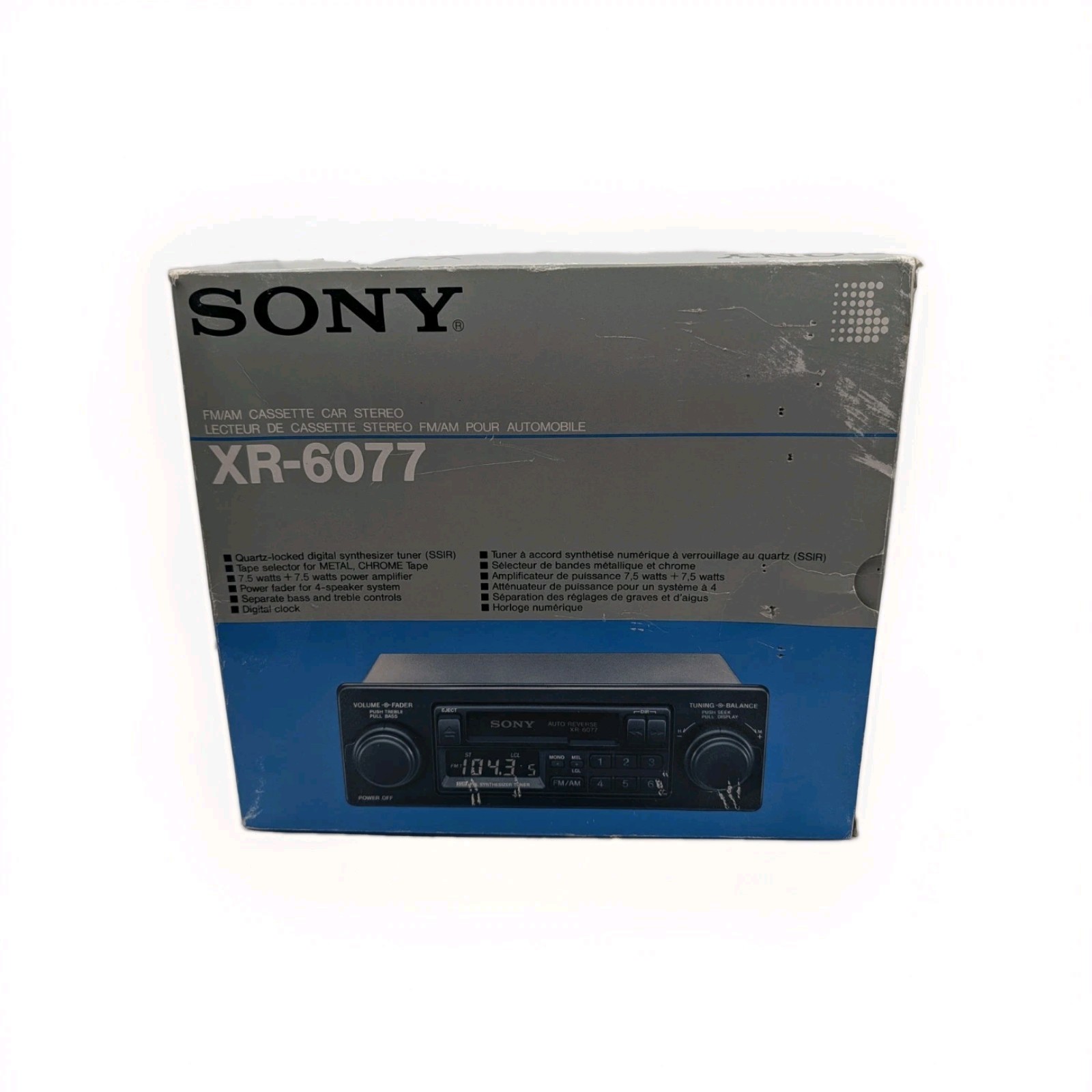 Sony XR-6077 VTG Cassette AM/FM Tuner Radio Head Unit 90s 1991 Japan NEW In Box