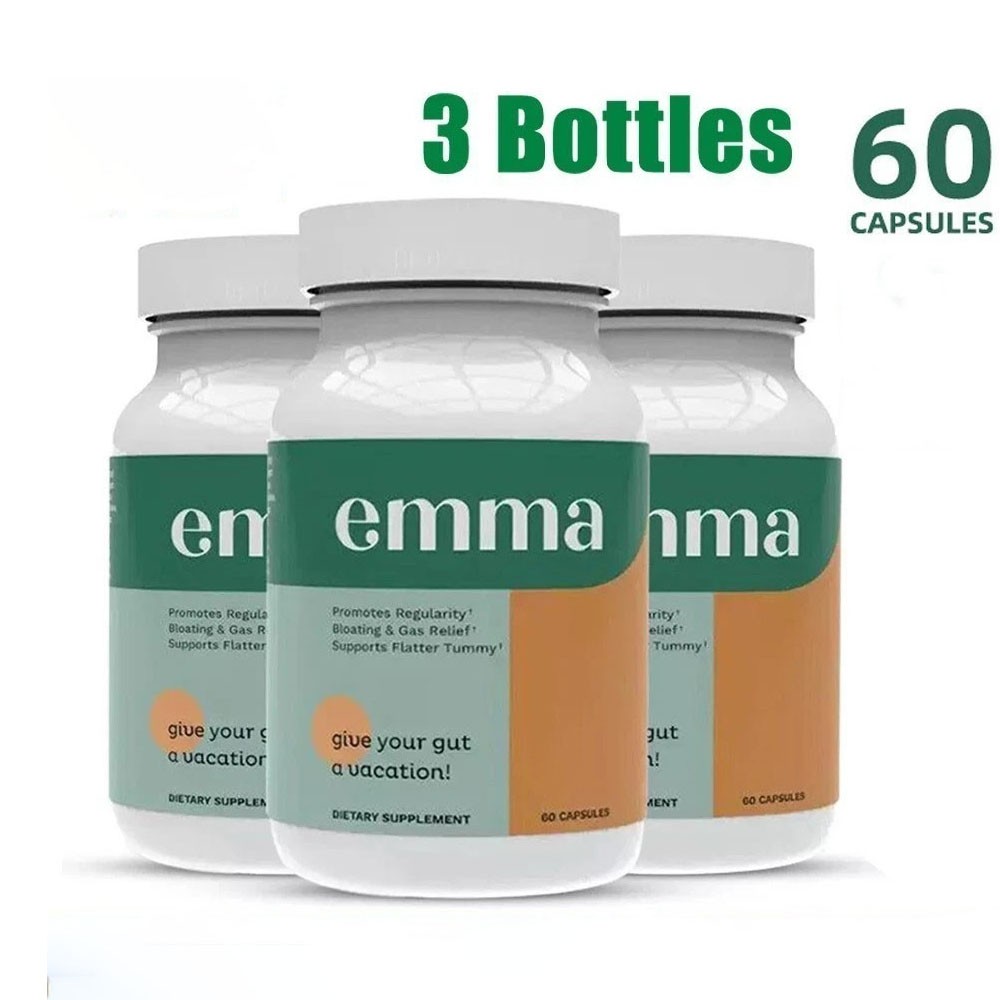 3 Pack Emma Relief Supplement Keto for Gut Bloating - 60 Capsules