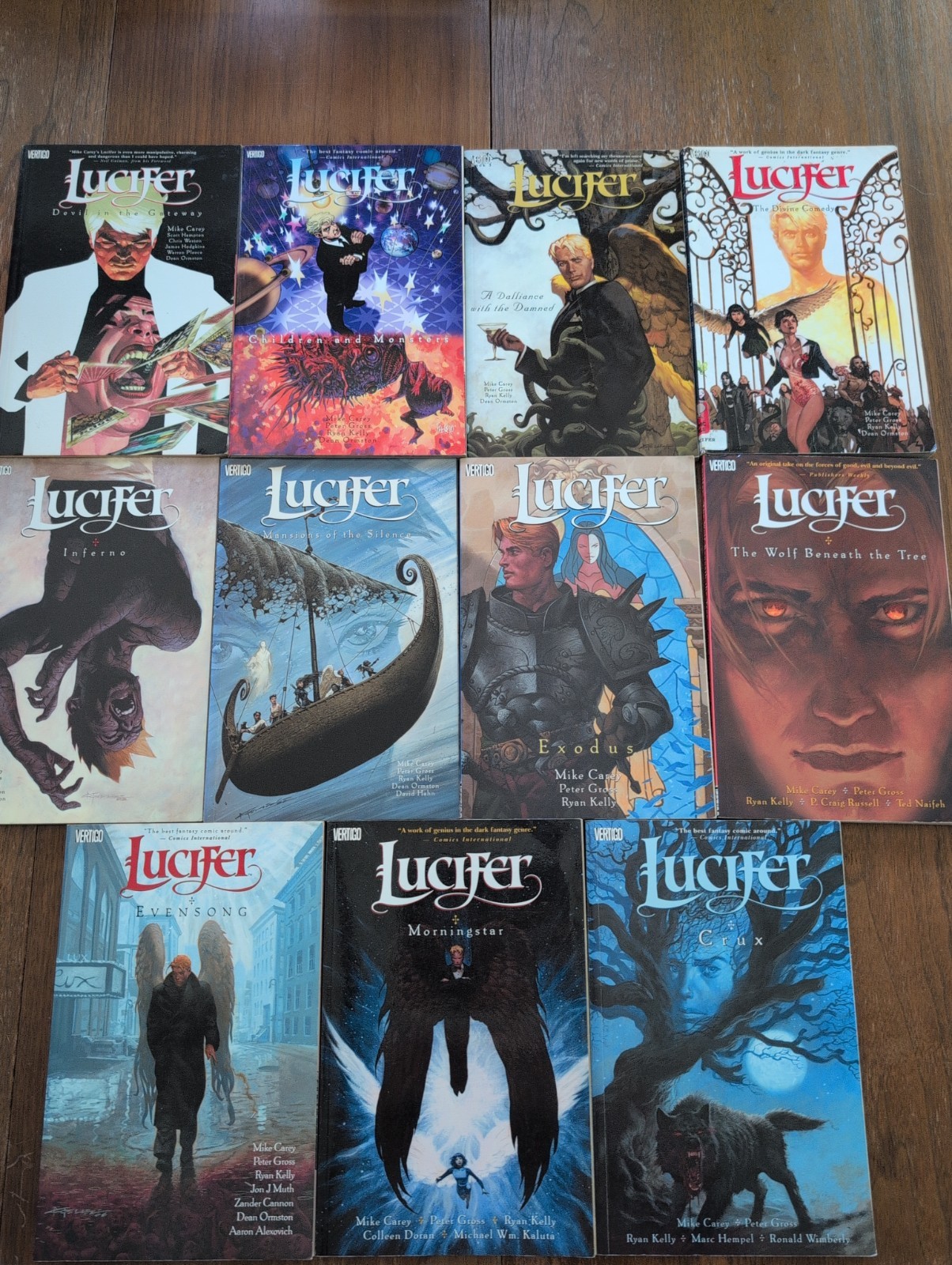 Vertigo Lucifer Trade Paperback TPB Graphic Novel Lot Vol. 1-11 by Mike Carey Vertigo Lucifer Trade Paperback TPB Graphic Novel Lot Vol. 1-11 by Mike Carey