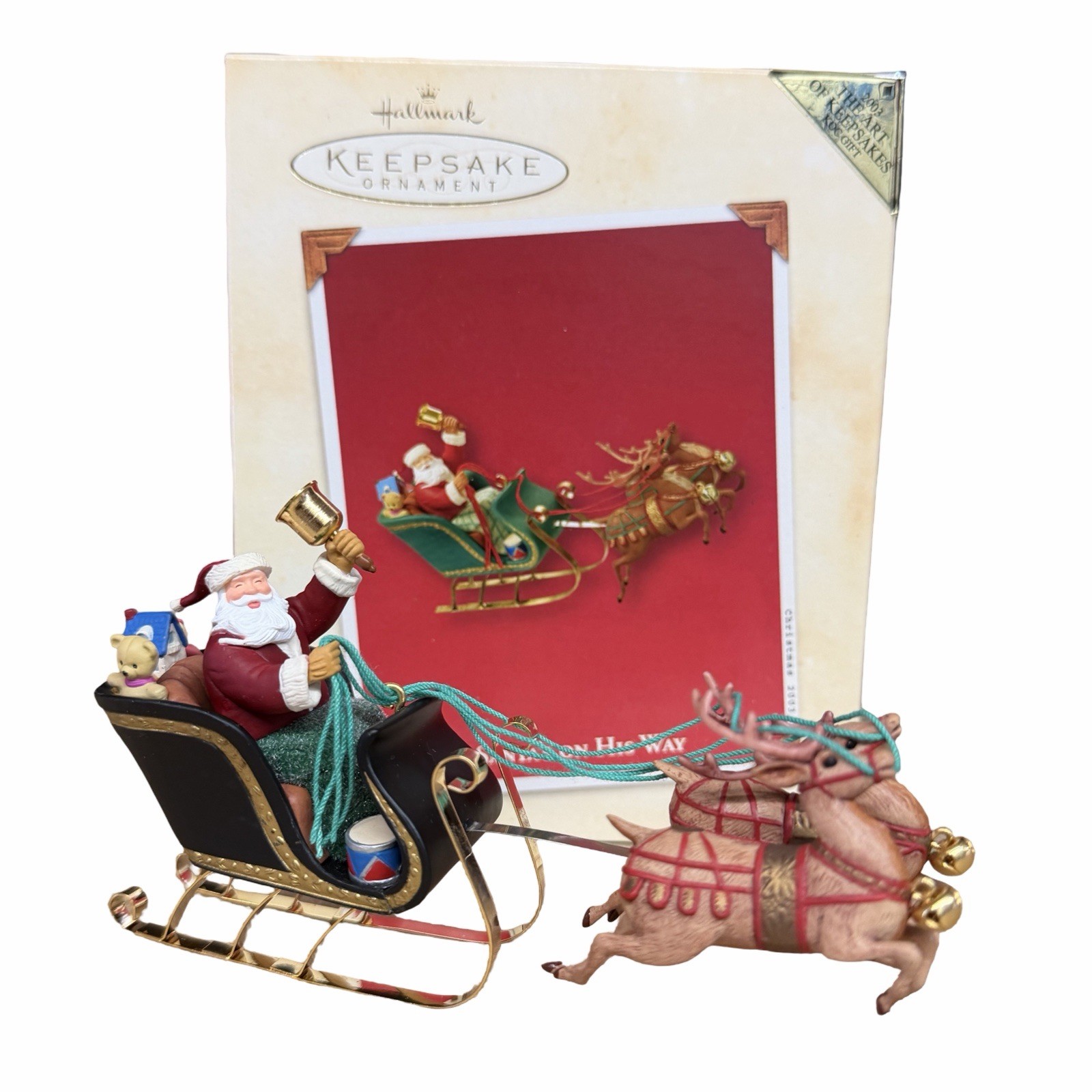 2003 Hallmark Santa's on His Way Repaint Ornament -The Art Of Keepsake KOC Gift