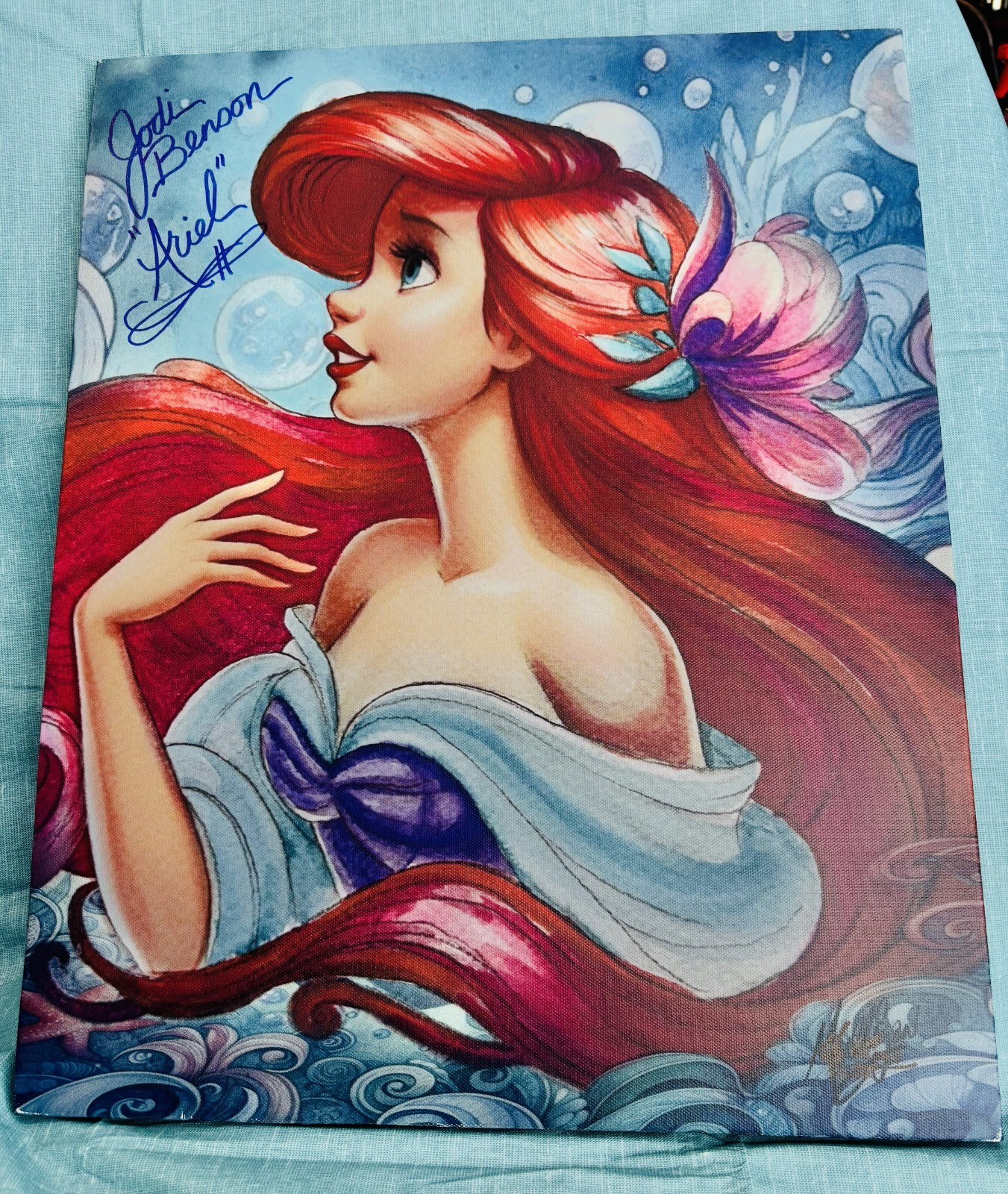 DISNEY artist JAMES MULLIGAN canvas print SIGNED: artist(COA) & JODI BENSON (IP)