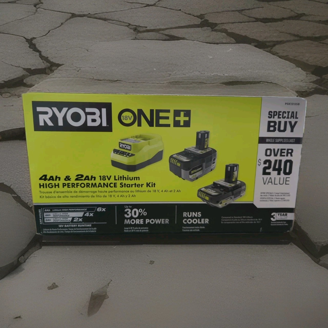 NEW Ryobi ONE+ HP 18V Starter Kit: 2.0 Ah Battery, 4.0 Ah Battery, charger NEW Ryobi ONE+ HP 18V Starter Kit: 2.0 Ah Battery, 4.0 Ah Battery, charger