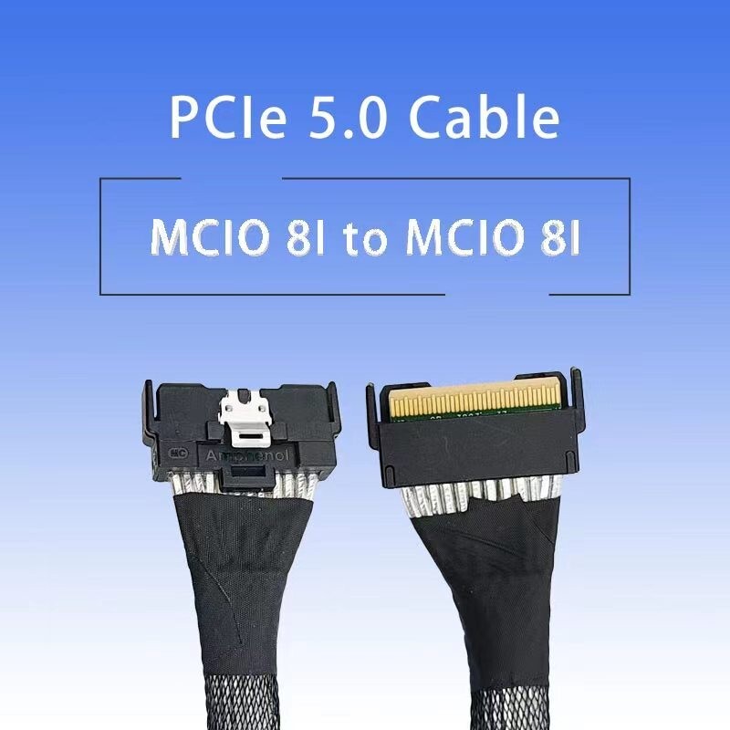 MCIO 8i to MCIO 8i Cable L= 0.8m PCIe5.0 Cable MCIO 8i to MCIO 8i Cable L= 0.8m PCIe5.0 Cable