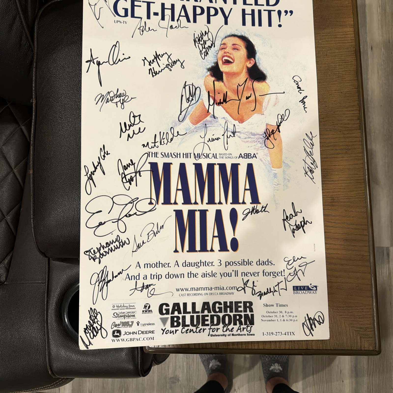 Mamma Mia Musical Poster Signed my Many Cast Members Mamma Mia Musical Poster Signed my Many Cast Members