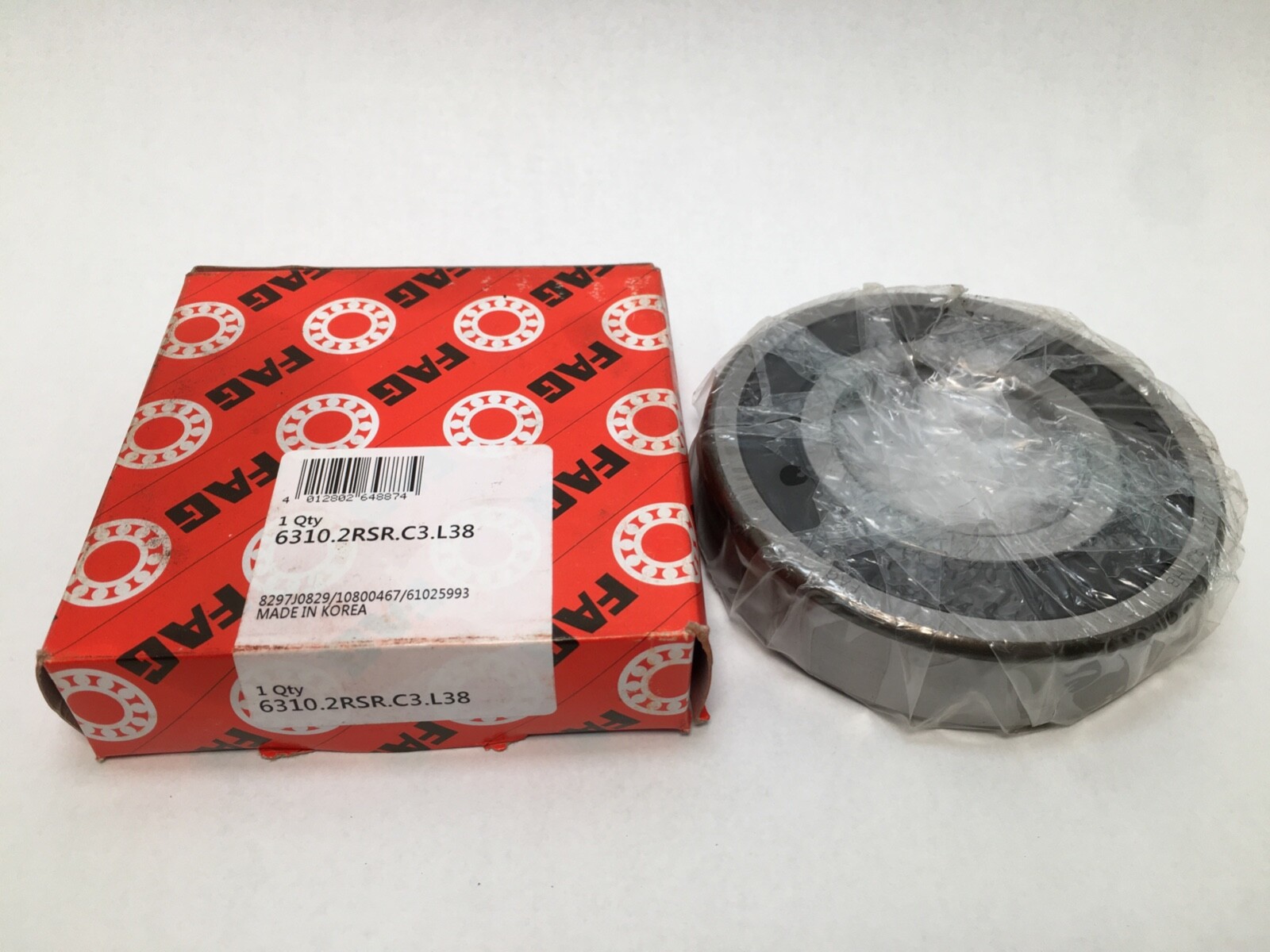 FAG 6310.2RSR.C3 Deep Groove Ball Bearing 50x110x27 mm Rubber Seals C3 L038