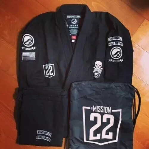 Shoyoroll Mission 22 Black BJJ Gi 450 GSM Jiu Jitsu Kimono With Bag