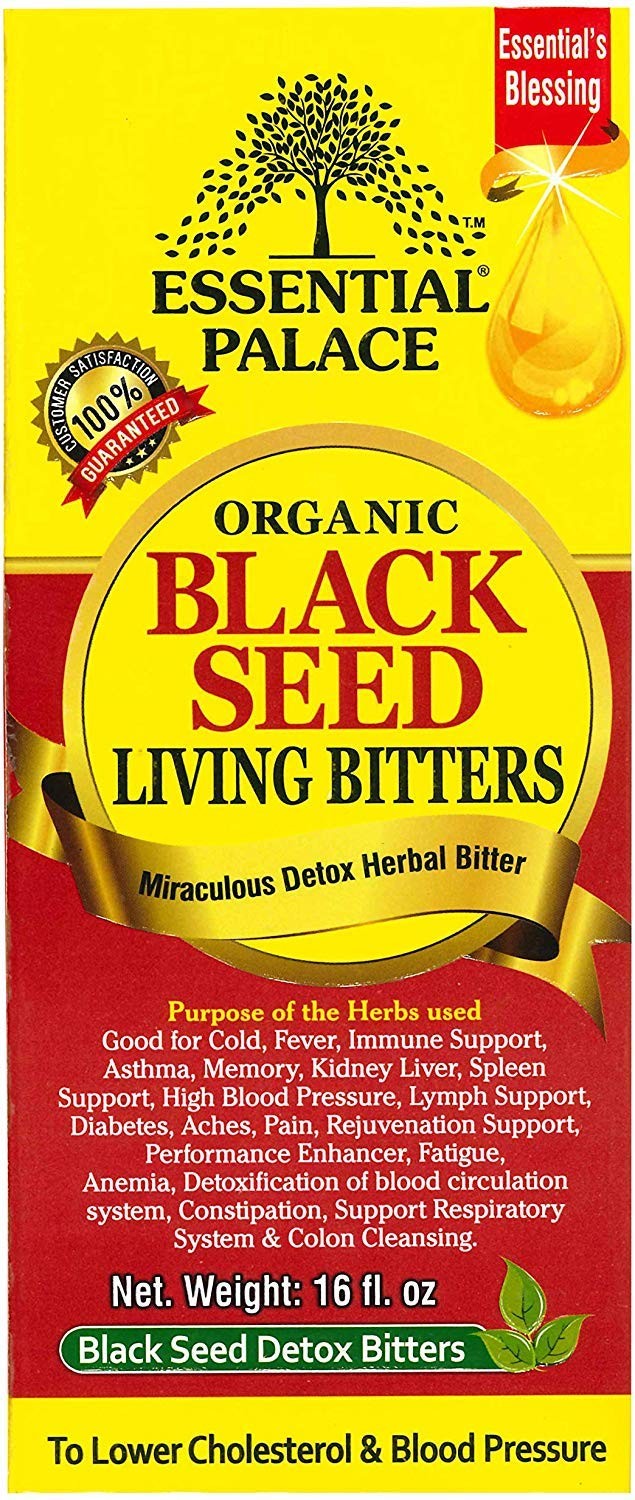 Essential Palace Organic Black Seed Detox Living Bitters 16 oz Essential Palace Organic Black Seed Detox Living Bitters 16 oz