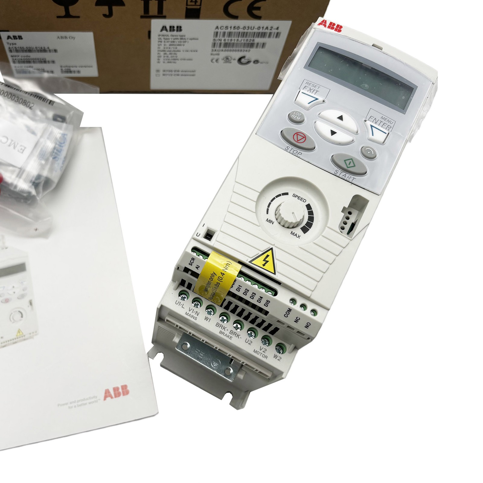 1pc New Drive ACS150-03U-01A2-4 for ABB 0.37kw 1.2A 0.5HP 3AUA0000058242