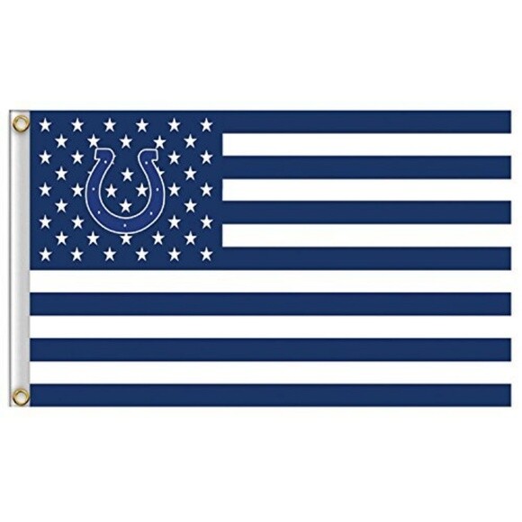 Indianapolis Colts 3x5 Foot American Flag Banner New Indianapolis Colts 3x5 Foot American Flag Banner New