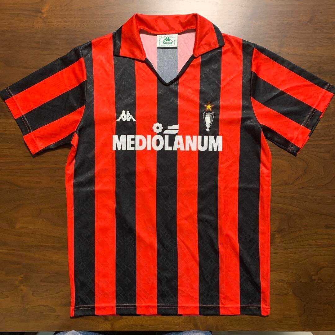 Kappa AC Milan 1988/89 Home Shirt No.10 Football Jersey Made in Italy US XL F/S